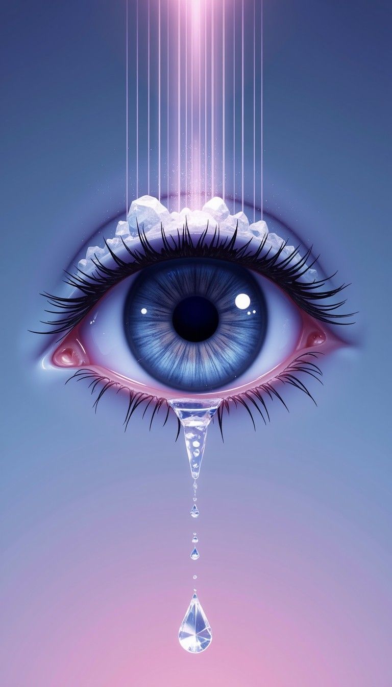 768x1344 Download Crystal Eye Weeps Image, Crystal, Tear