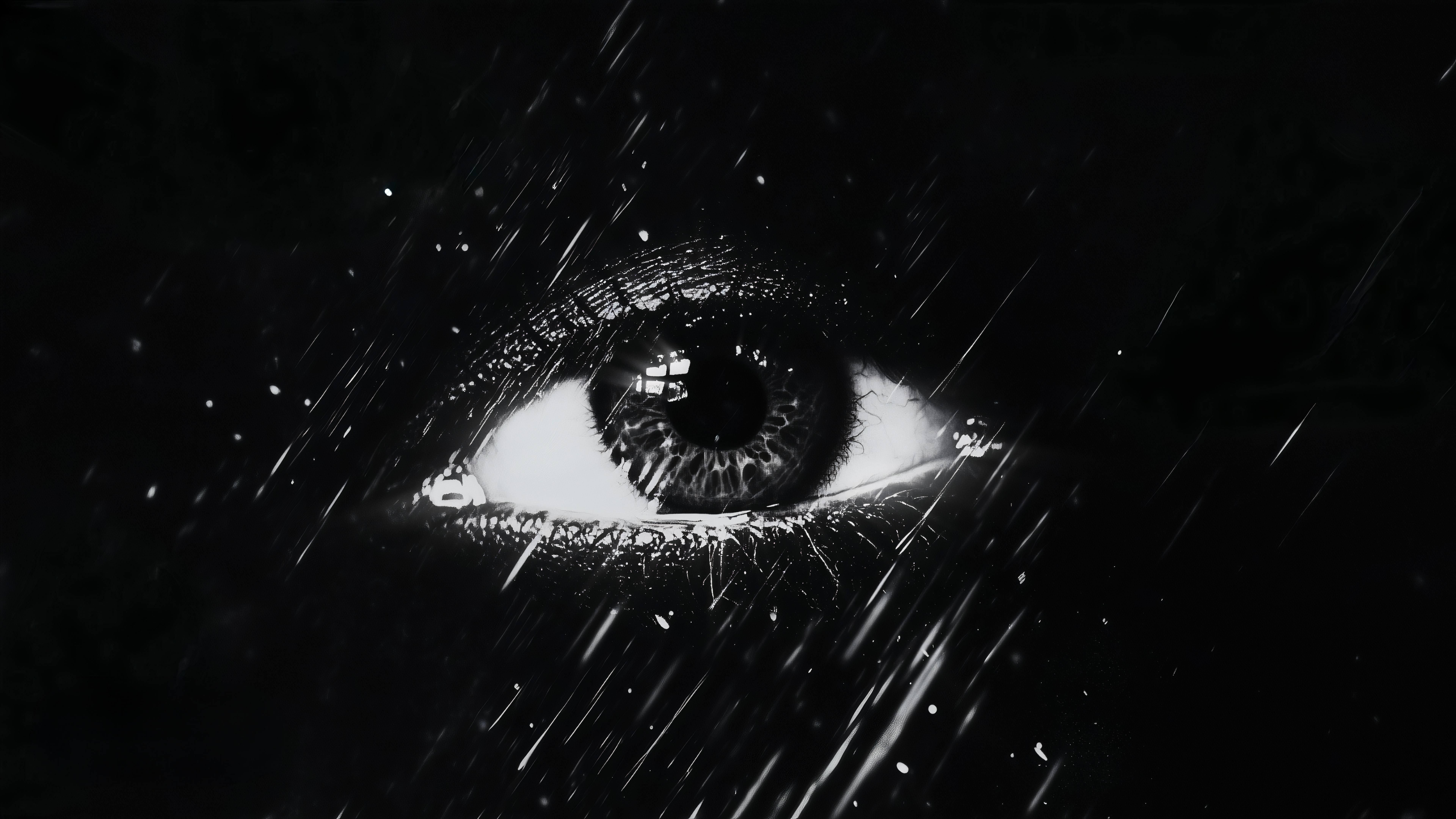 7680x4320 Stare in the rain Wallpaper [7680x4320]