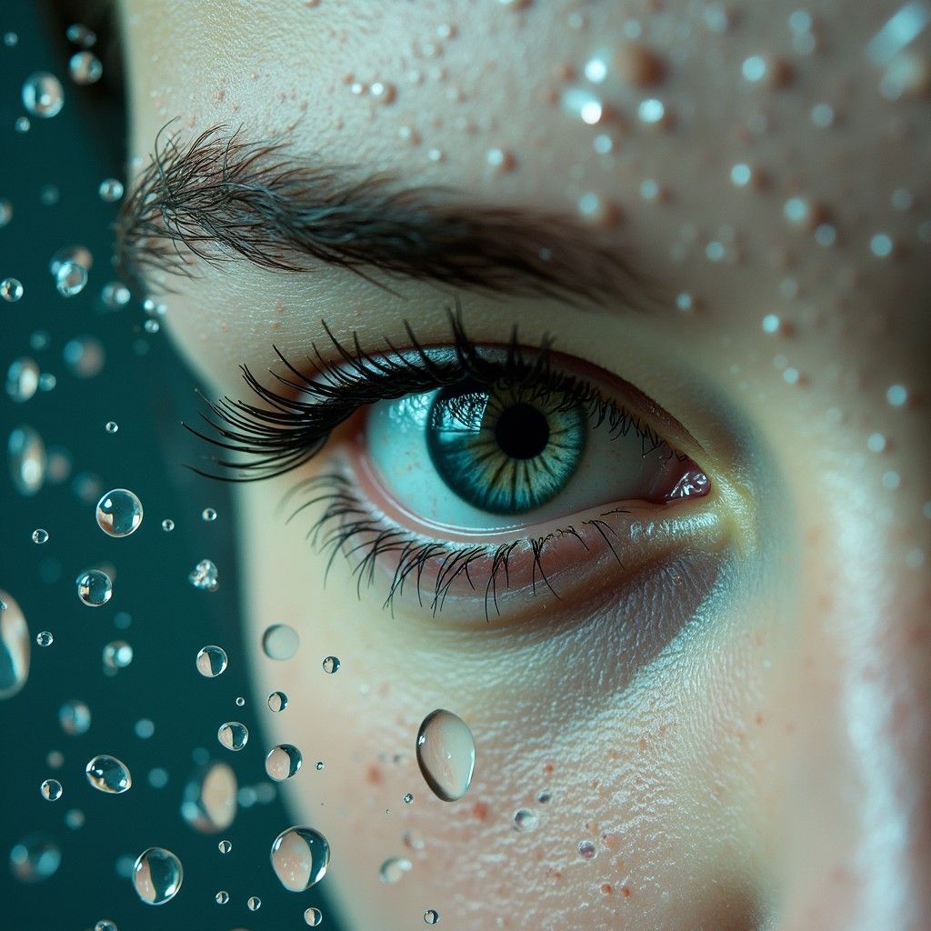 1024x1024 Download Reflective Eye Art Image, Water, Reflection