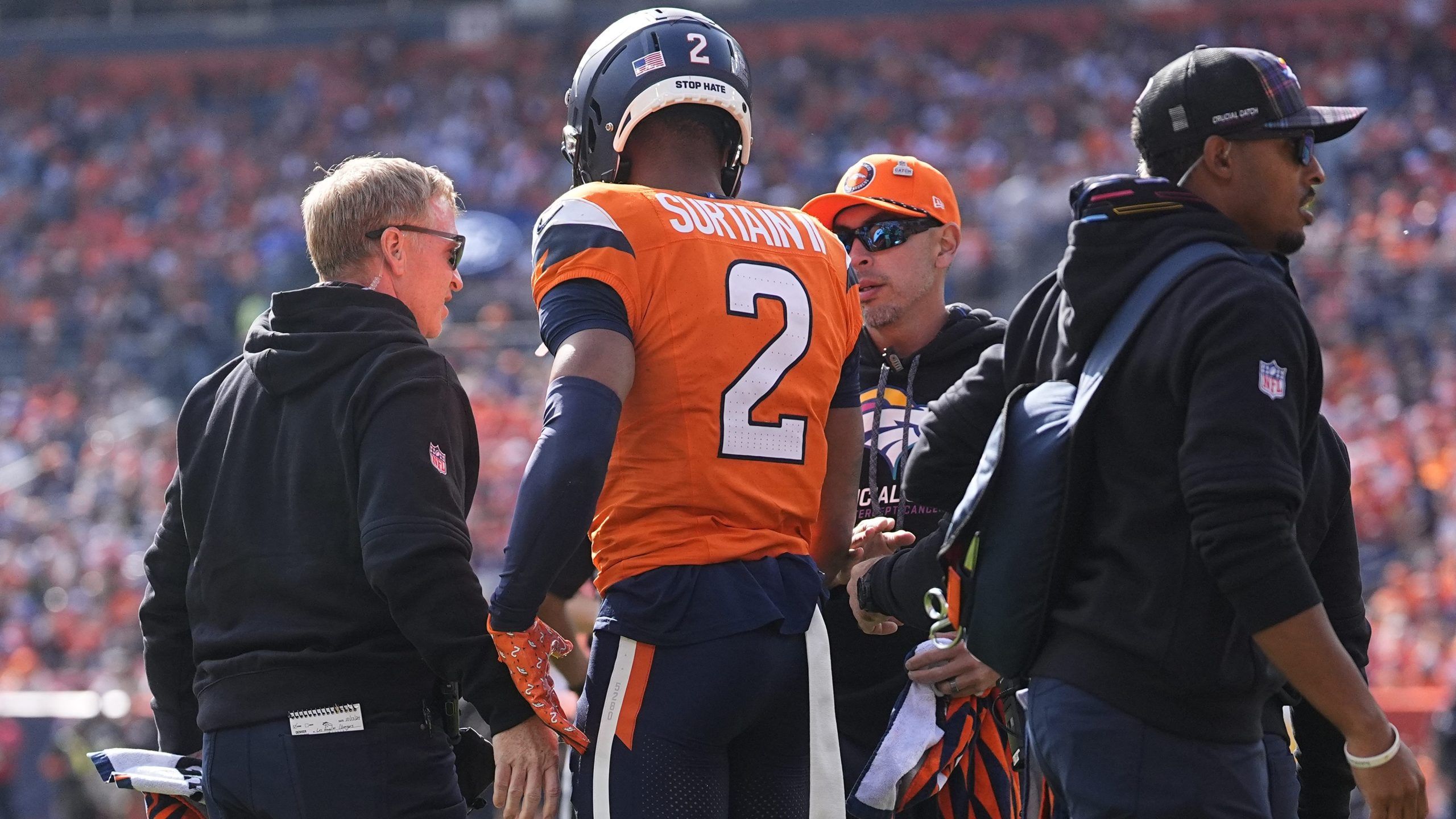 2560x1440 Patrick Surtain II out of Sunday's Broncos game after suffering concussion
