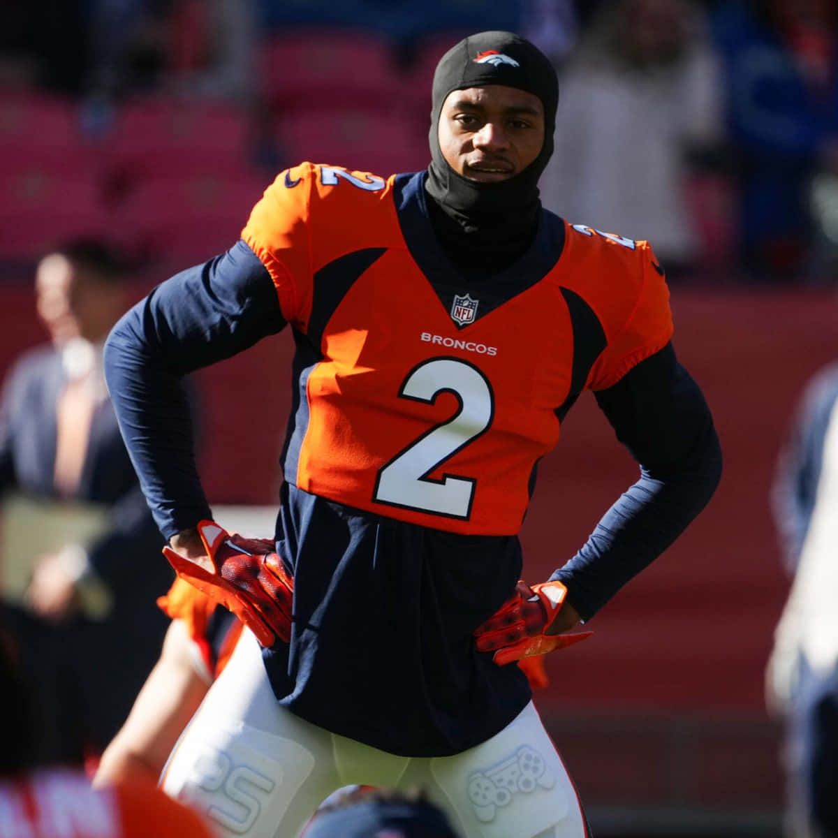 1200x1200 Download Pat Surtain I I Denver Broncos Warmup Wallpaper