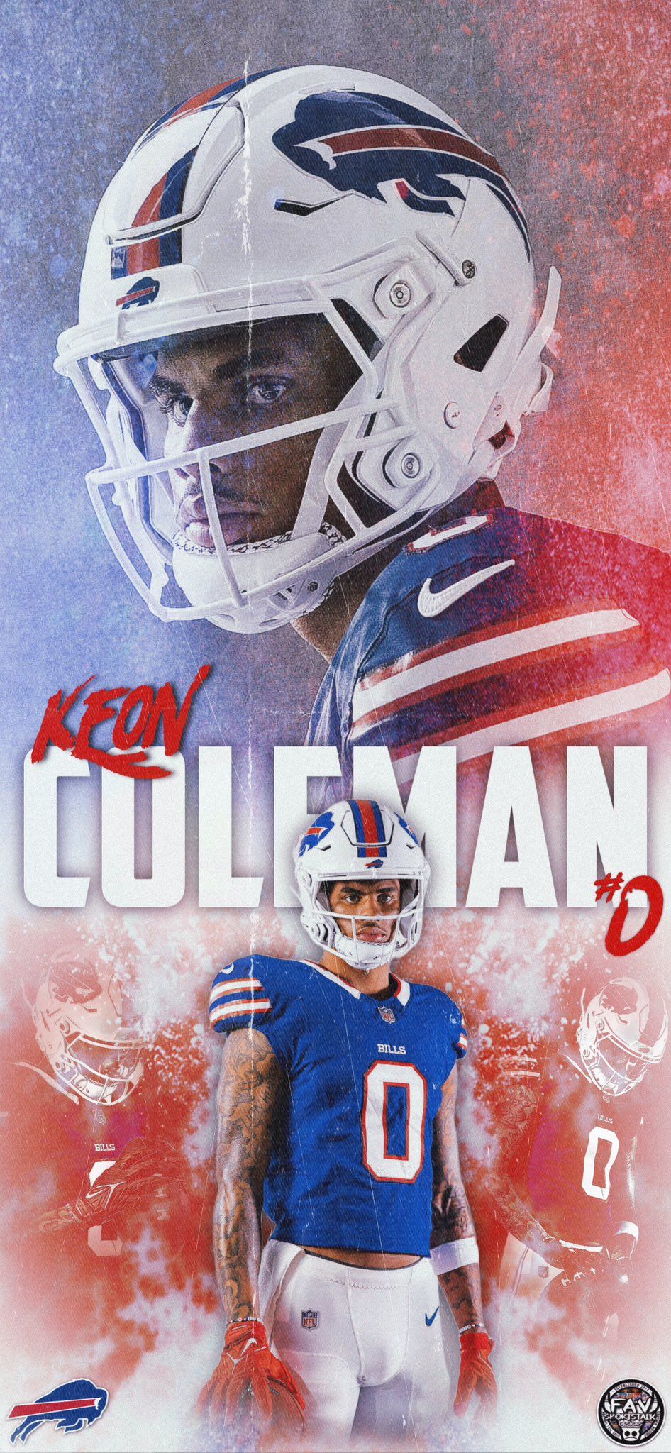 946x2048 Keon Coleman Wallpaper