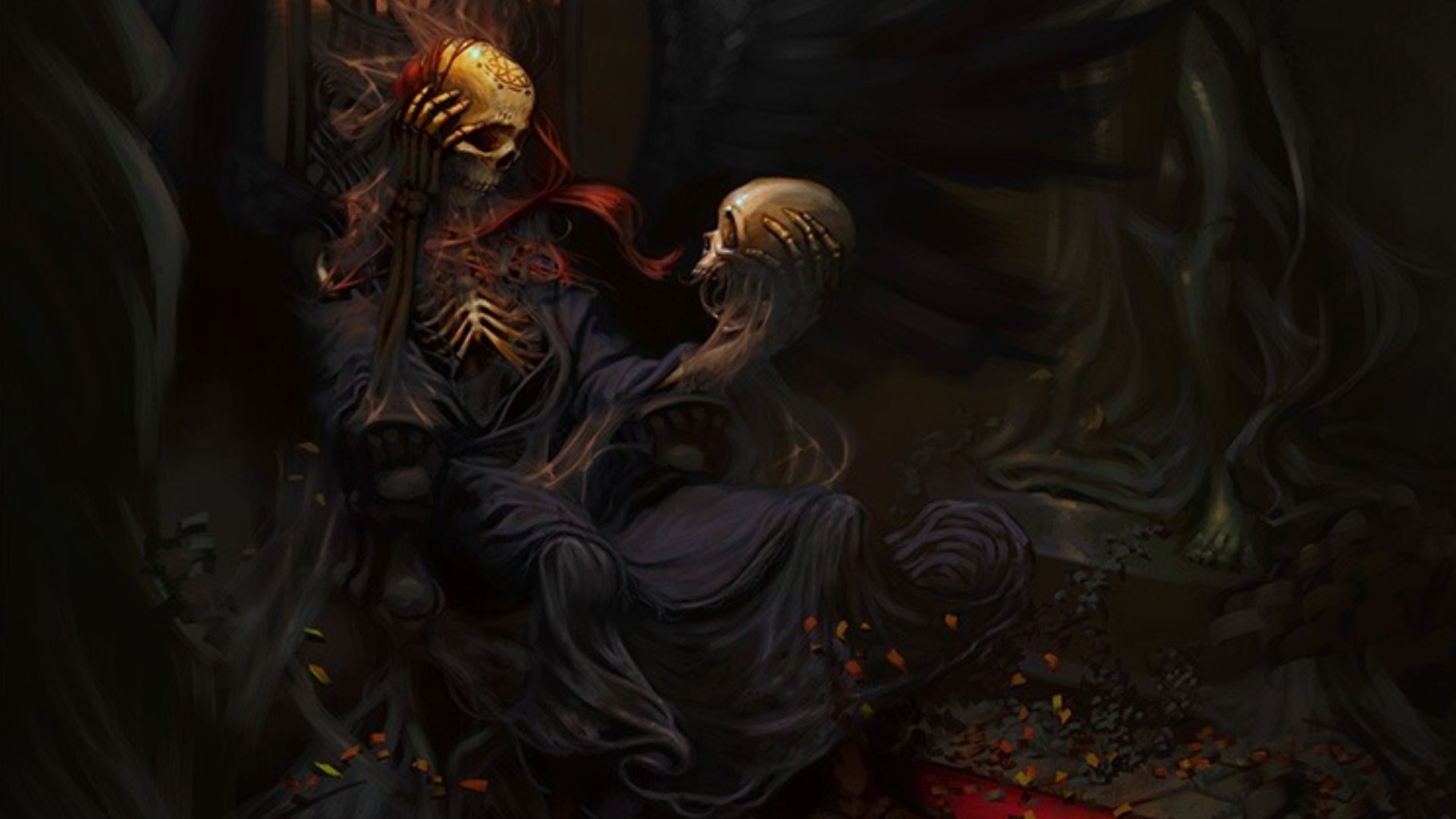 1920x1080 Dark Skull Majesty: An Enigmatic HD Wallpaperx1080