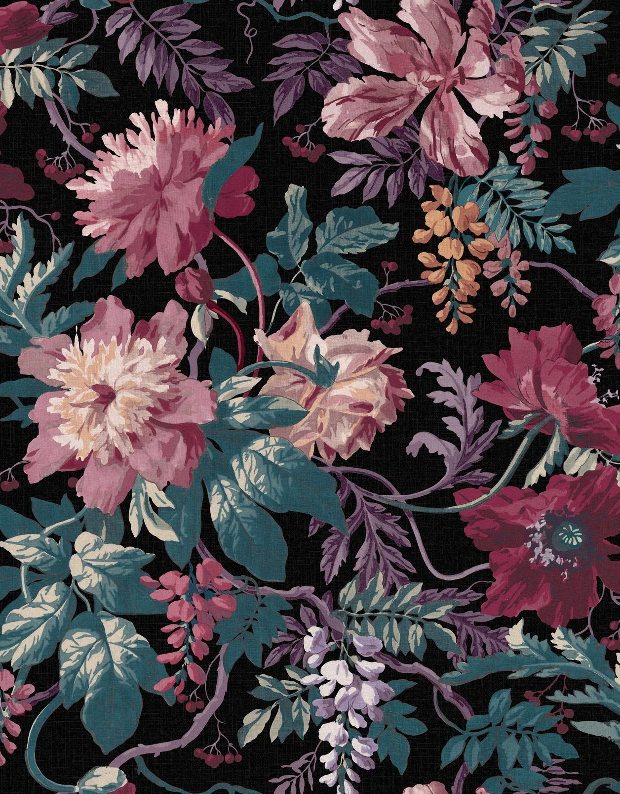 1256x1606 Florenzia Nightshade Wallpaper. Purple. Graham & Brown