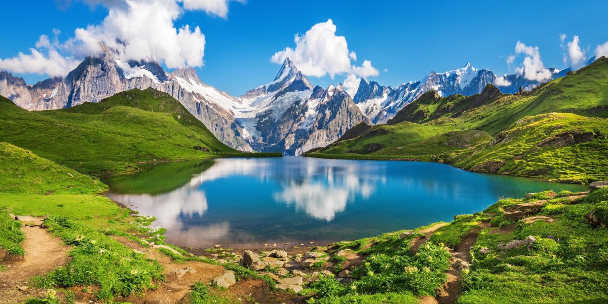 1200x600 Bachalpsee Lake Swiss Alps Wallpaper for Wall®