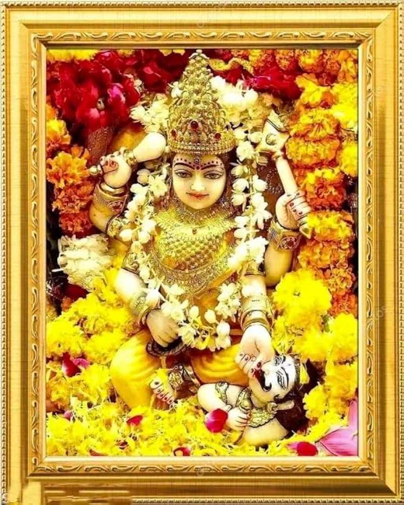 800x1000 Maa Baglamukhi Photo With Frame : Amazon.in: Home & Kitchen