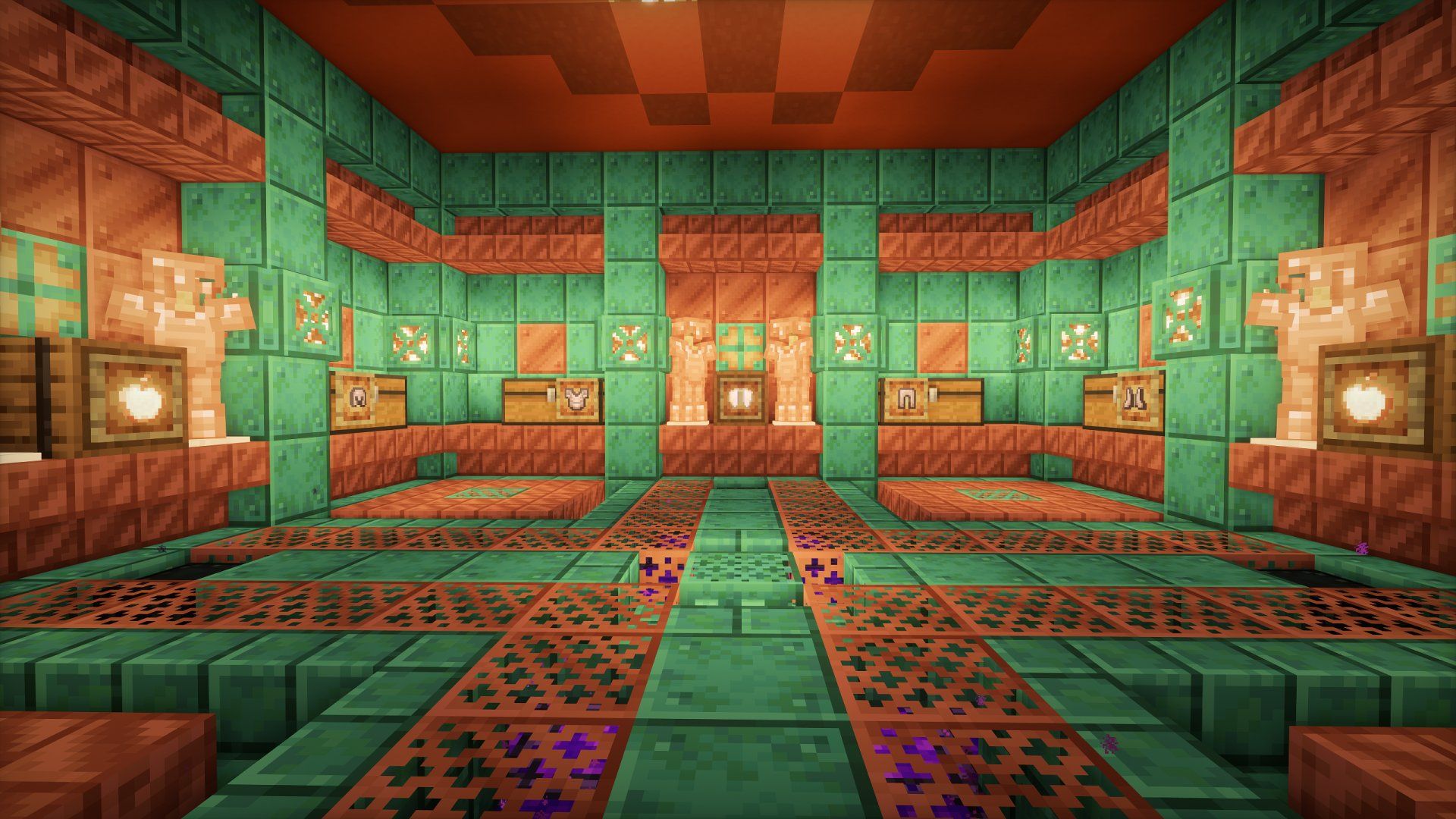 1920x1080 Minecraft Schematic Copper base for Donut SMP