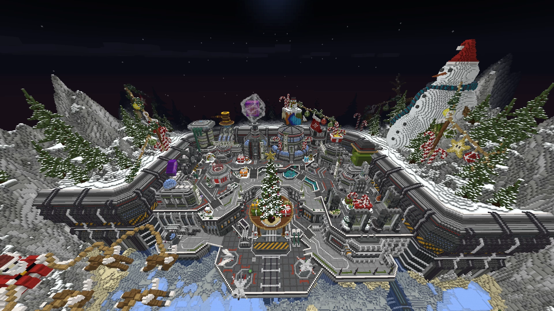 1920x1080 New Christmas DonutSMP Spawn 1: made by eliterorr [FREE] Schematic DOWNLOAD Minecraft Map