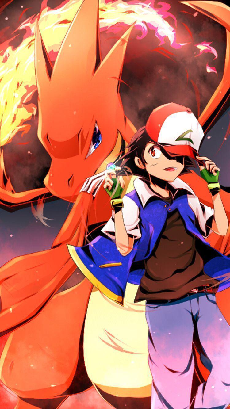 750x1334 Ash and Mega Charizard Y. Cool pokemon wallpaper, Pokemon latias, Pokemon rayquaza