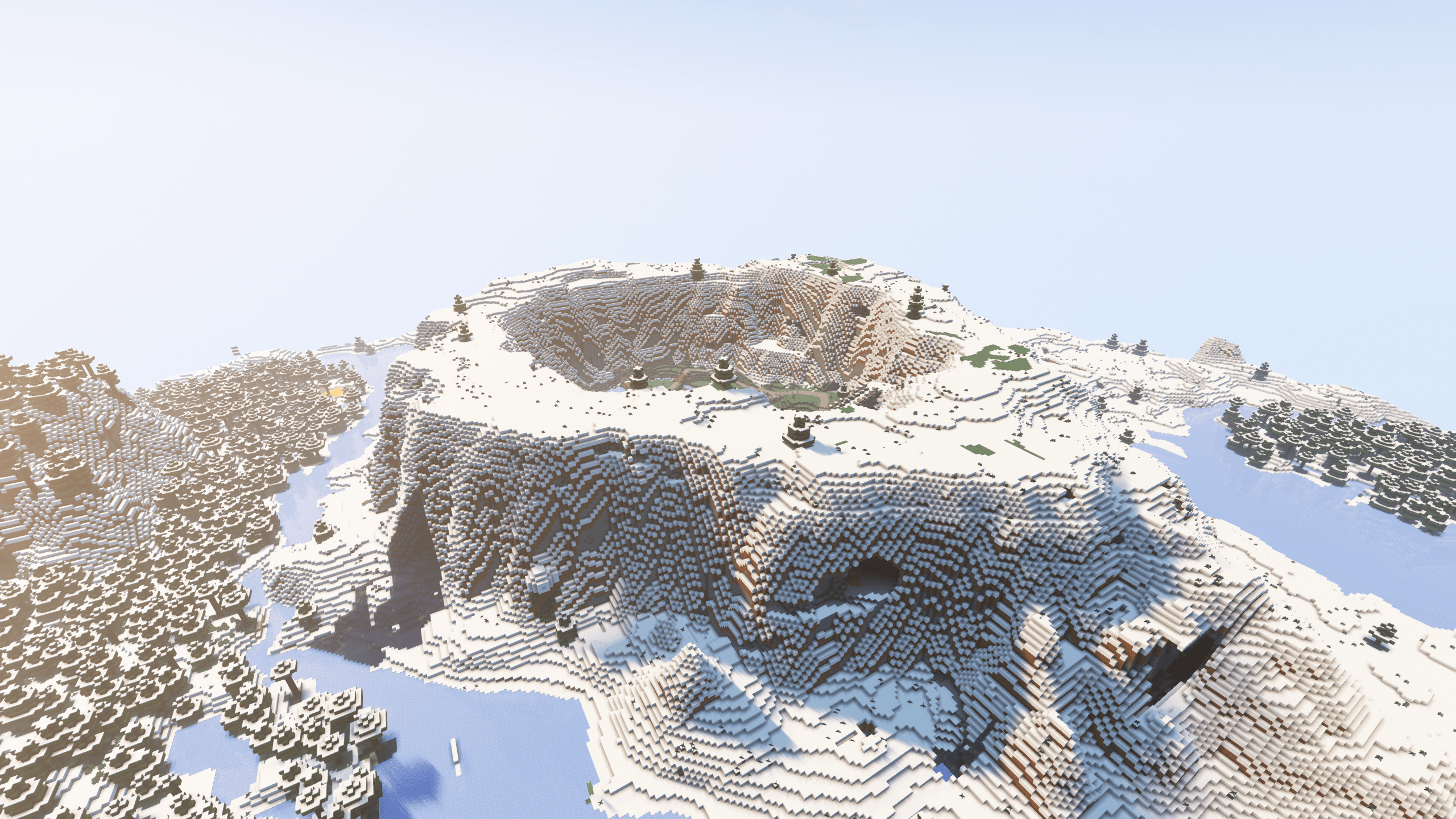 2560x1440 Found A Donut Shaped Formation, Decided To Build Here