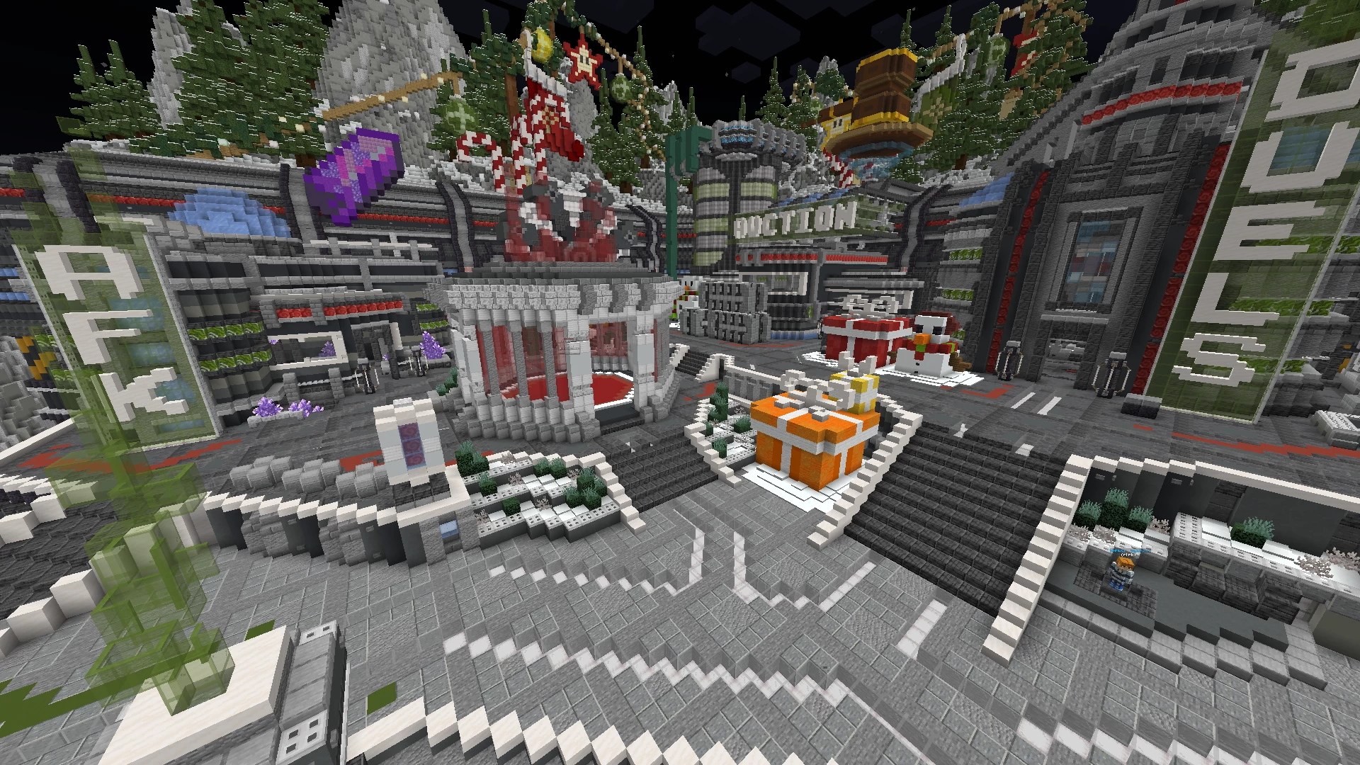 1920x1080 New Christmas DonutSMP Spawn 1: made by eliterorr [FREE] Schematic DOWNLOAD Minecraft Map