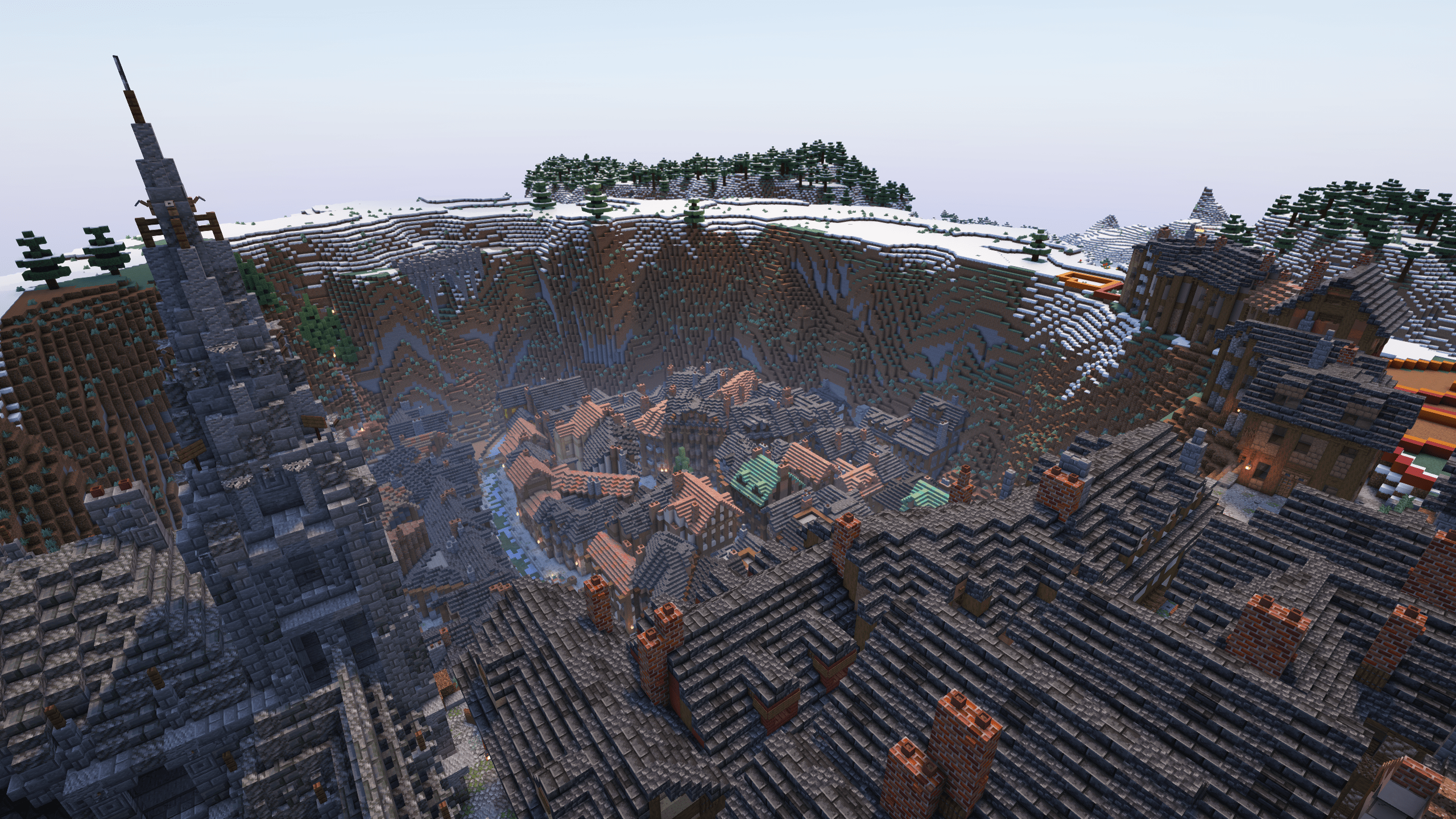 2560x1440 Found A Donut Shaped Formation, Decided To Build Here