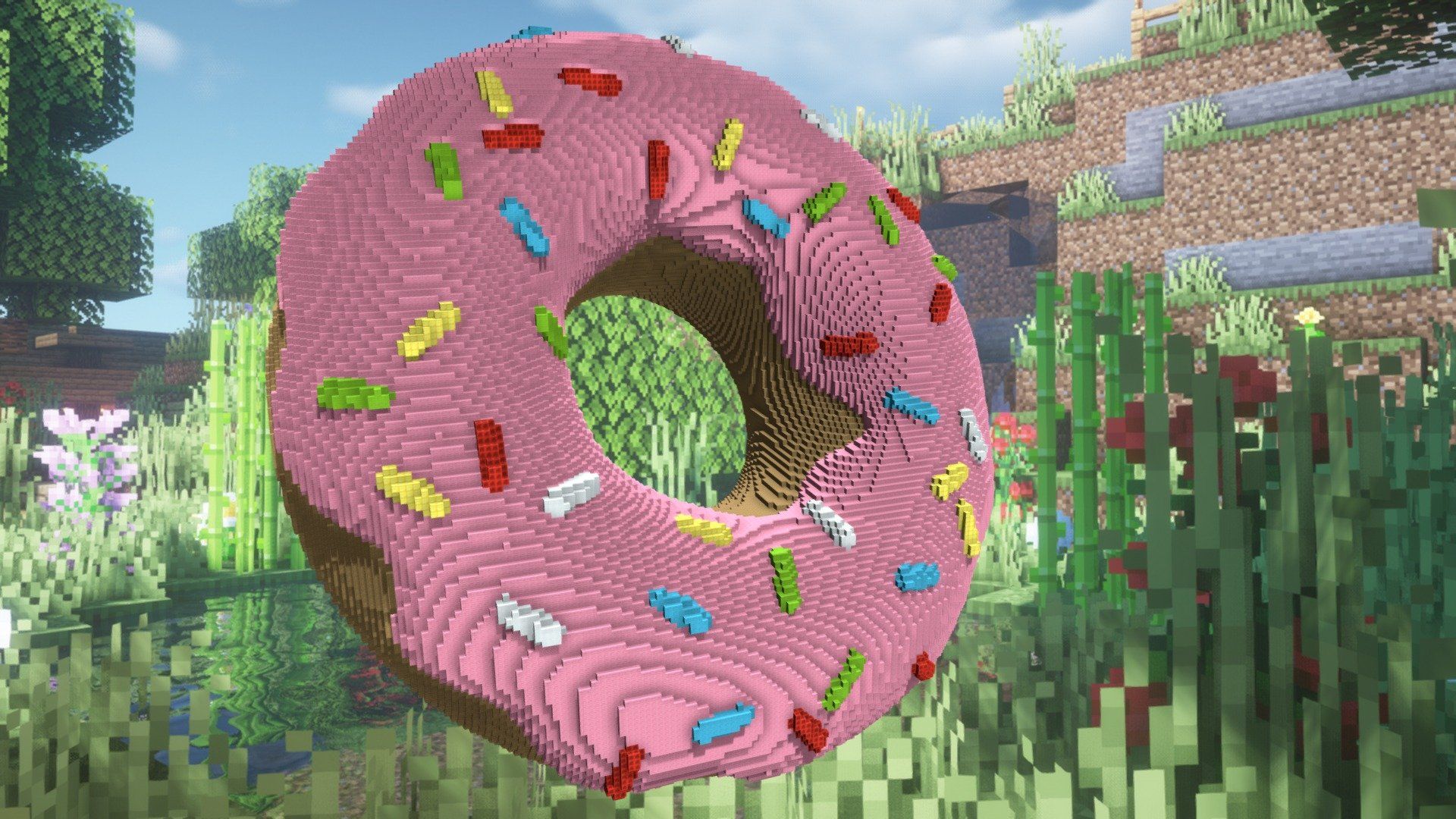 1920x1080 Minecraft Donut Build Schematic model by inostupid [162555d]