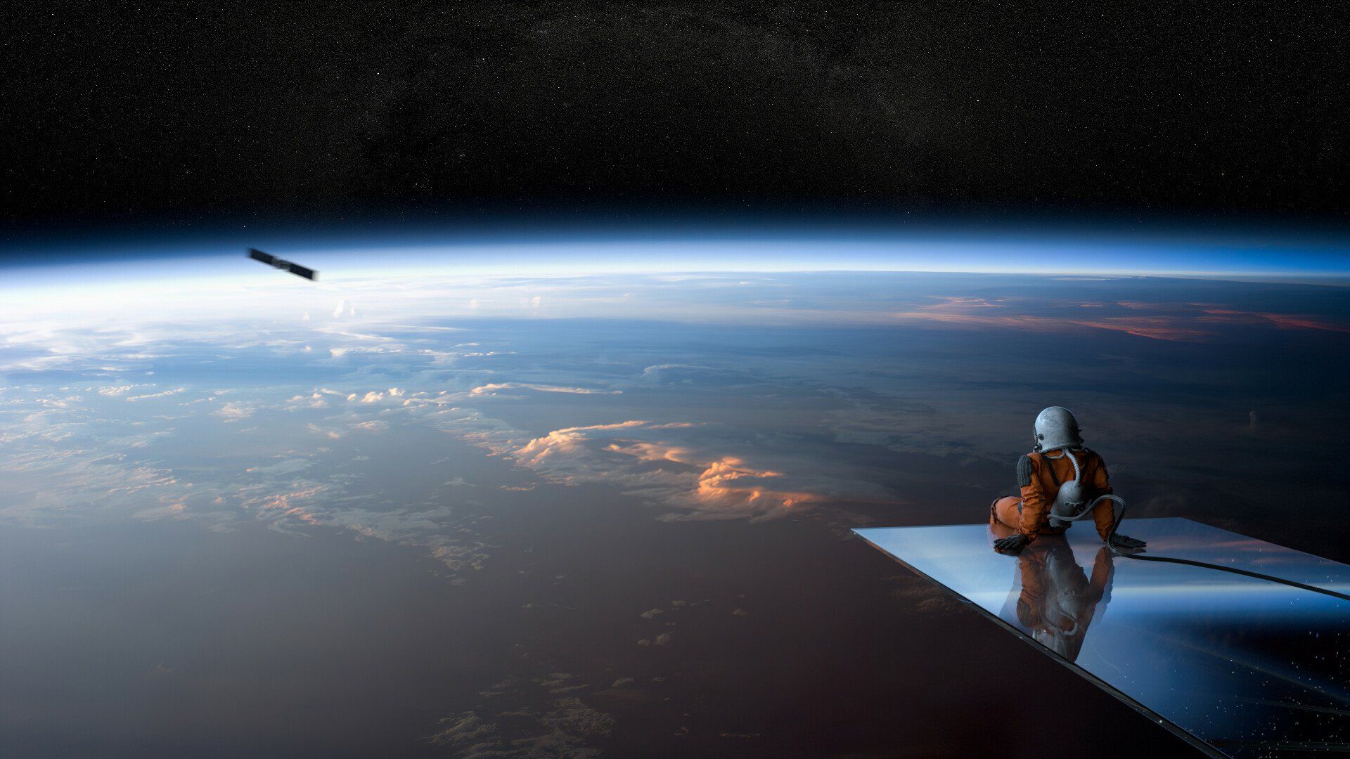 1920x1080 HD Sci Fi Astronaut: Beyond Earth's Horizon By Lazar Petricx1080