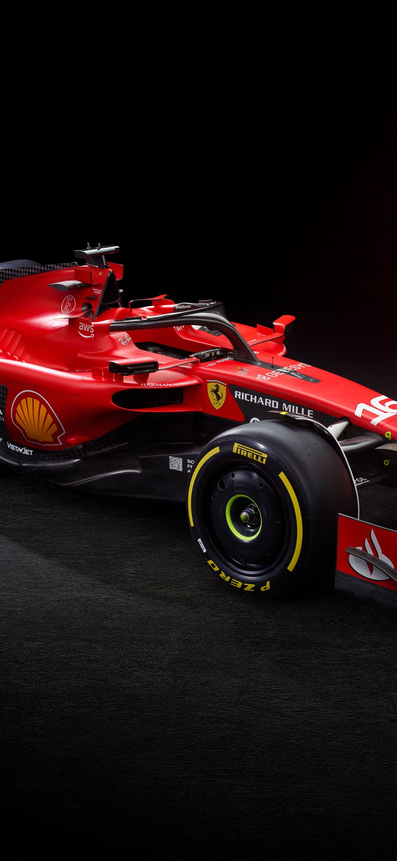 1290x2796 Ferrari SF 23 Wallpaper 4K, Formula One Cars