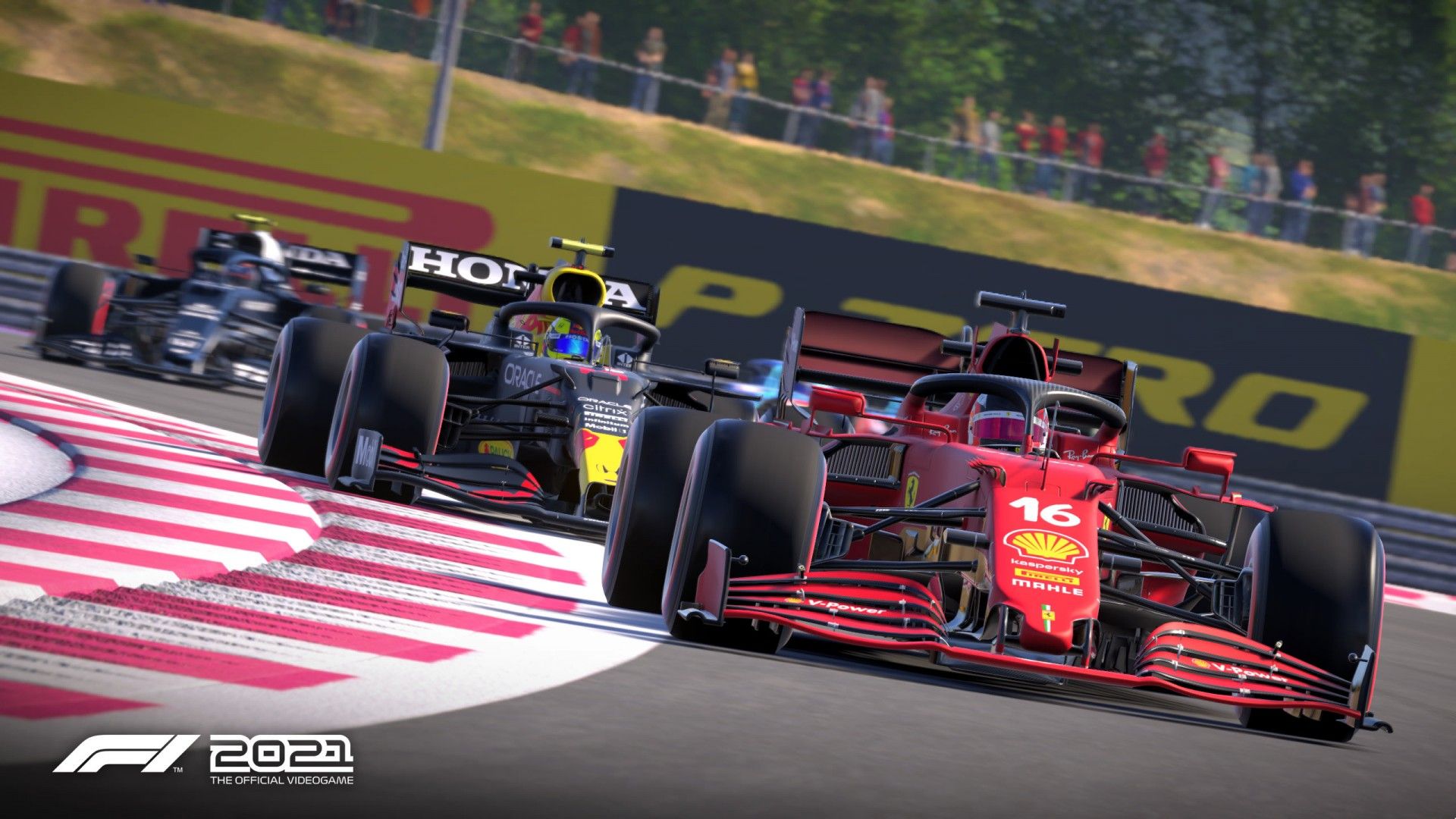 1920x1080 Red Black Ferrari Race Car HD F1 2021 Wallpaper