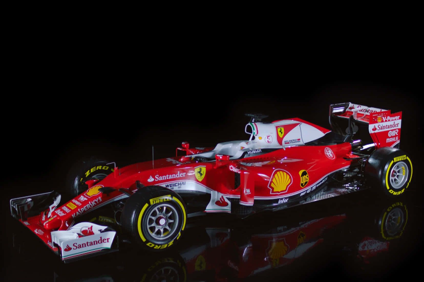 1656x1104 Download ferrari f1 car on a black Background
