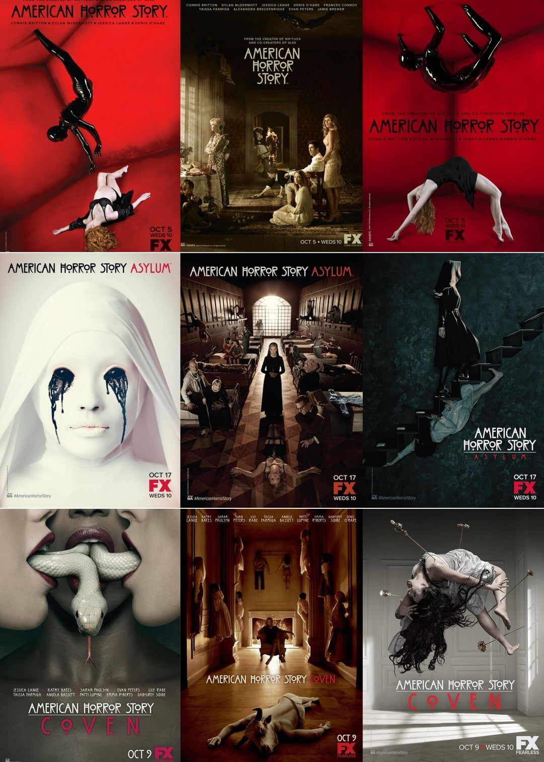 1080x1511 Out of all the AHS season posters, which ones do you like the most and which ones do you like the least?