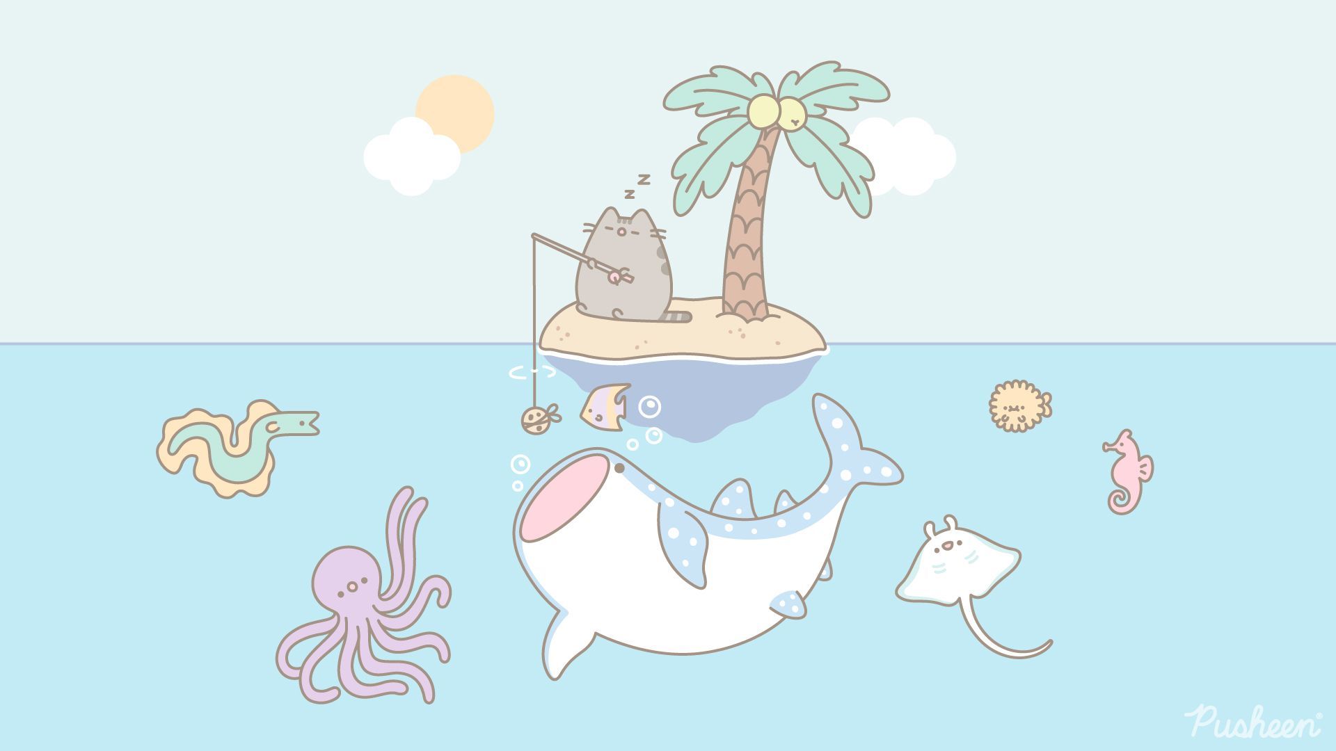 1920x1080 Pusheen Wallpaper