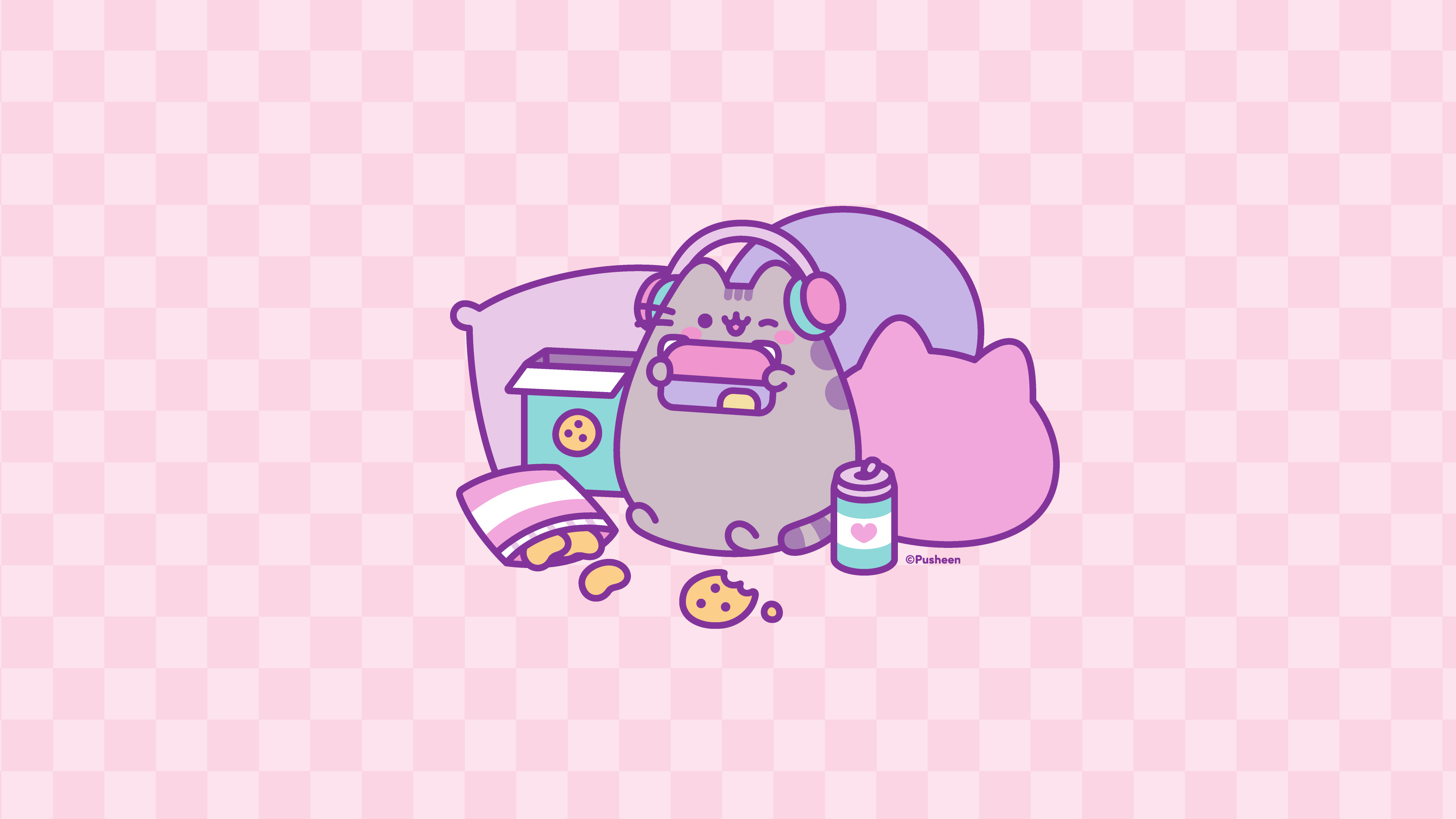 3840x2160 Pusheen Gamer Official Theme download and install on Windows