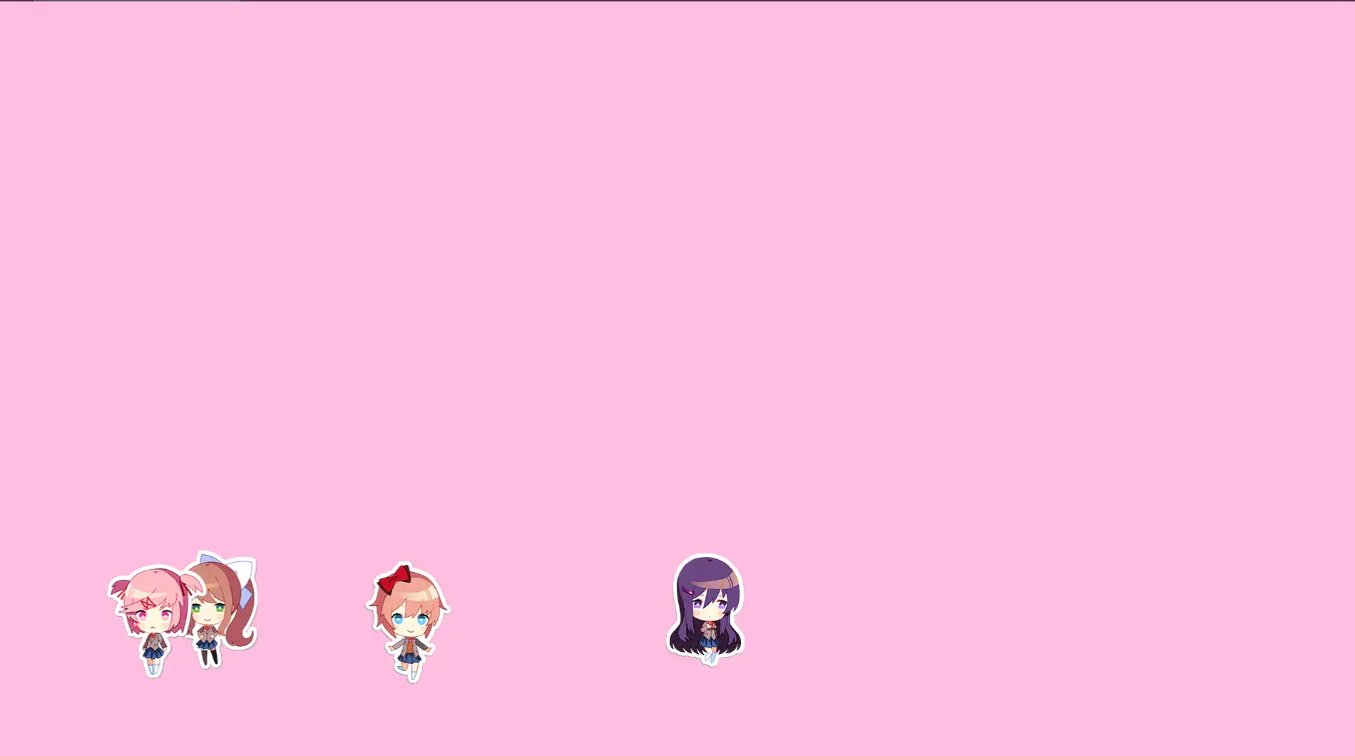 1900x1060 Live wallpaper DDLC Interactive Chibis download on