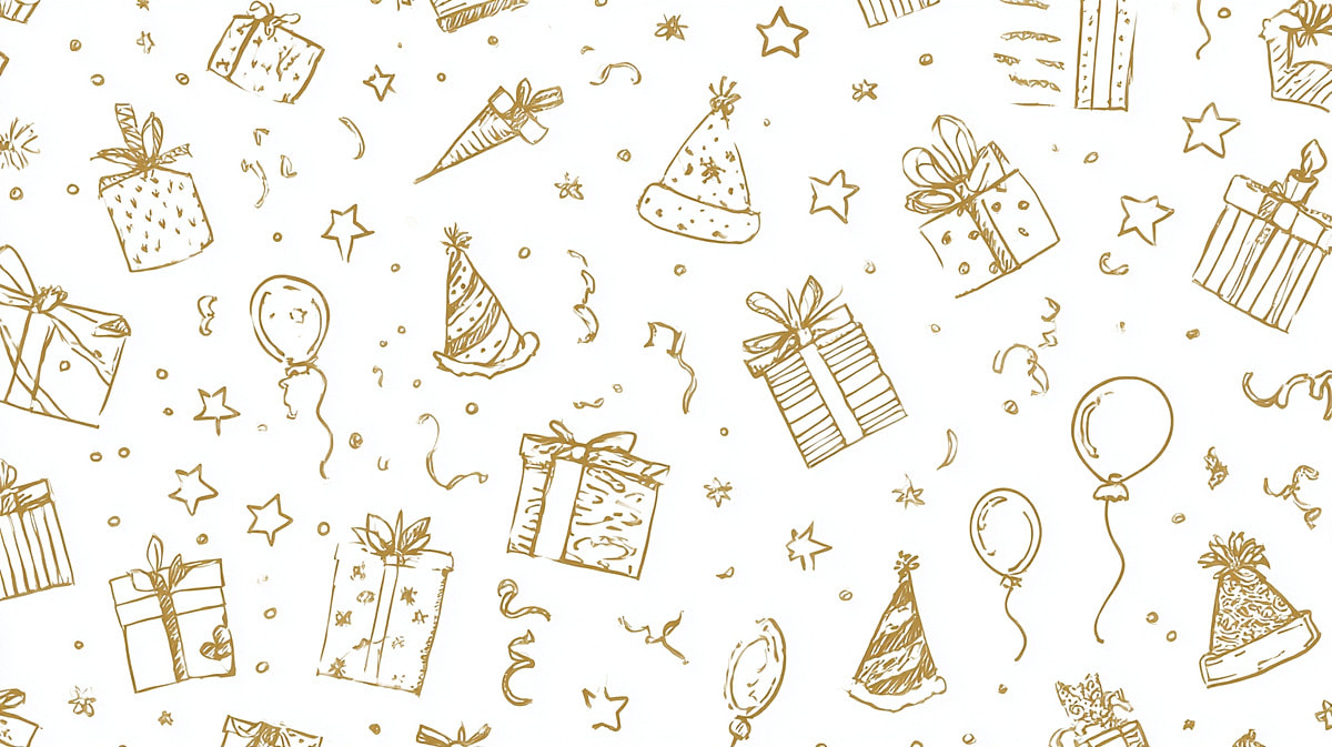 1200x673 Seamless Pattern With Happy Birthday Doodles, Wallpaper, Celebration, Confetti Background Image And Wallpaper for Free Download