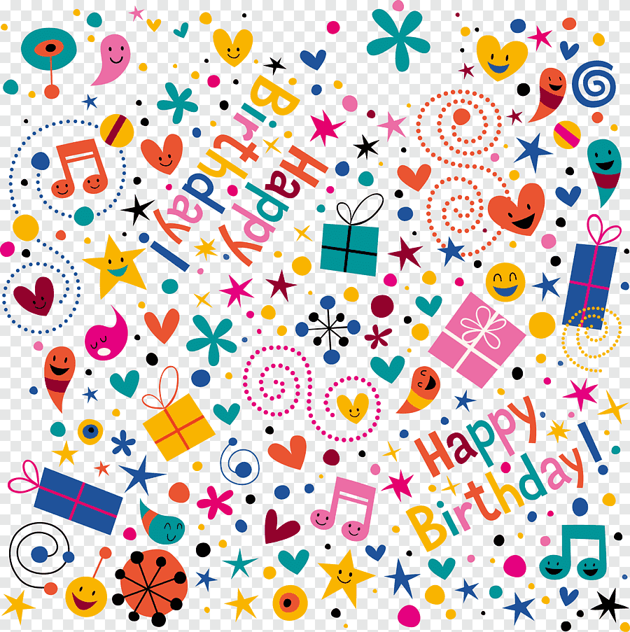 900x903 Birthday Party Pattern, Happy birthday background color decorative elements, color Splash, wish png