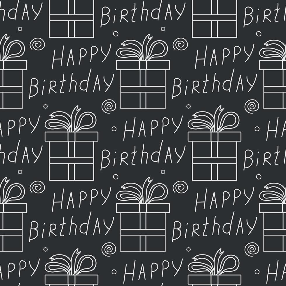 980x980 Happy birthday pattern. Seamless birthday background