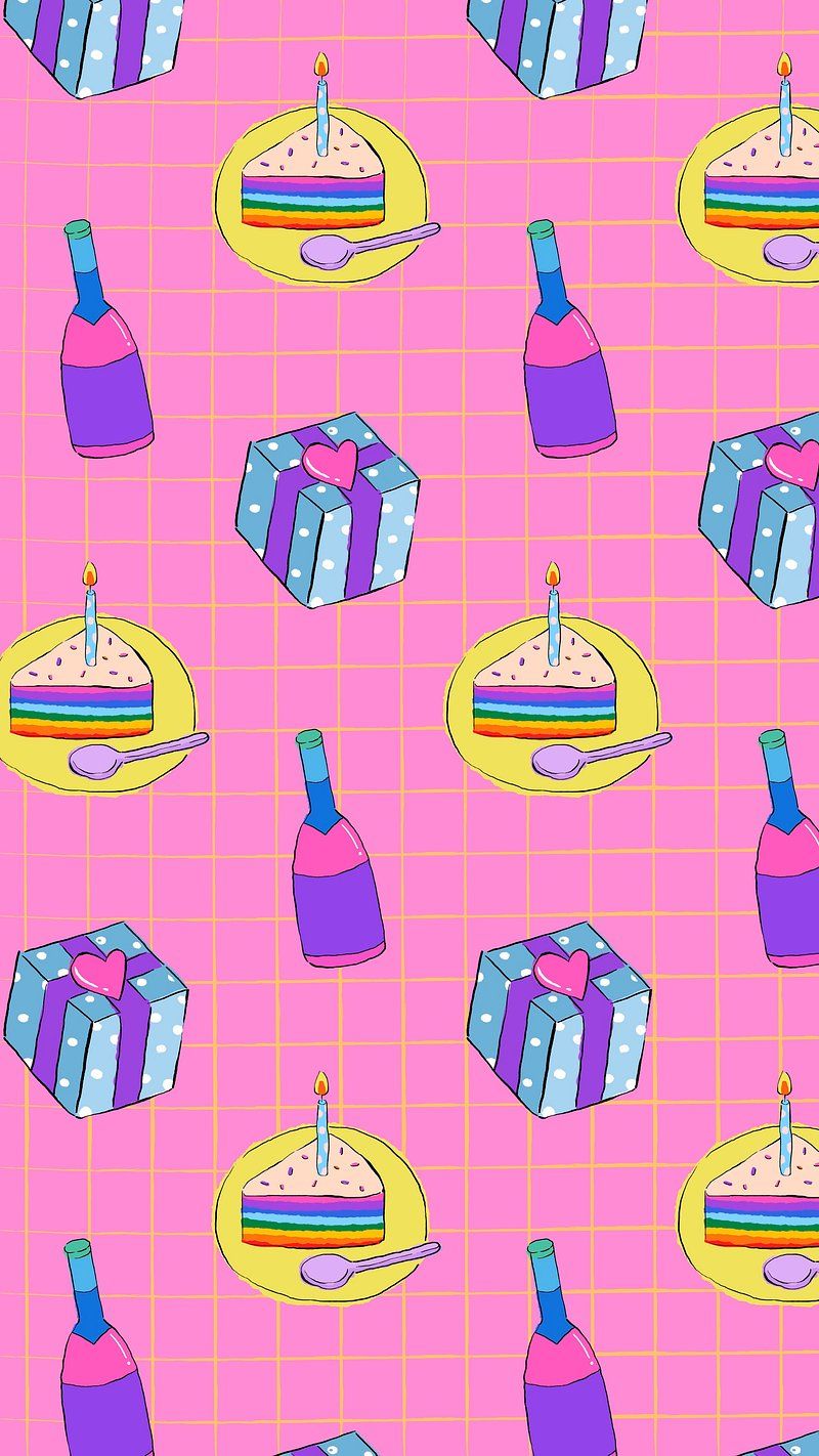 800x1422 Birthday mobile wallpaper background, present