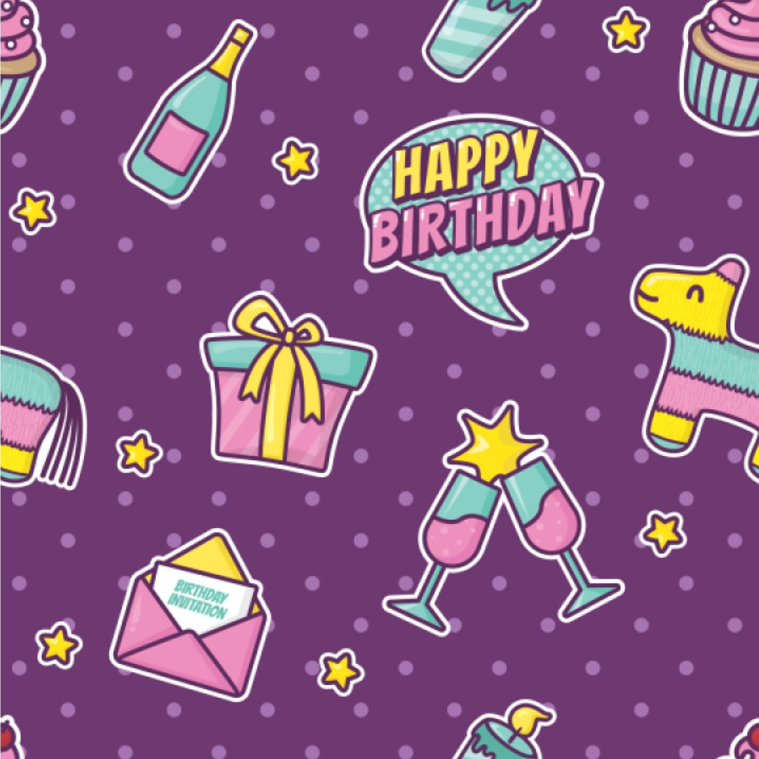 1500x1500 Custom Pinata Birthday Wallpaper & Surface Covering