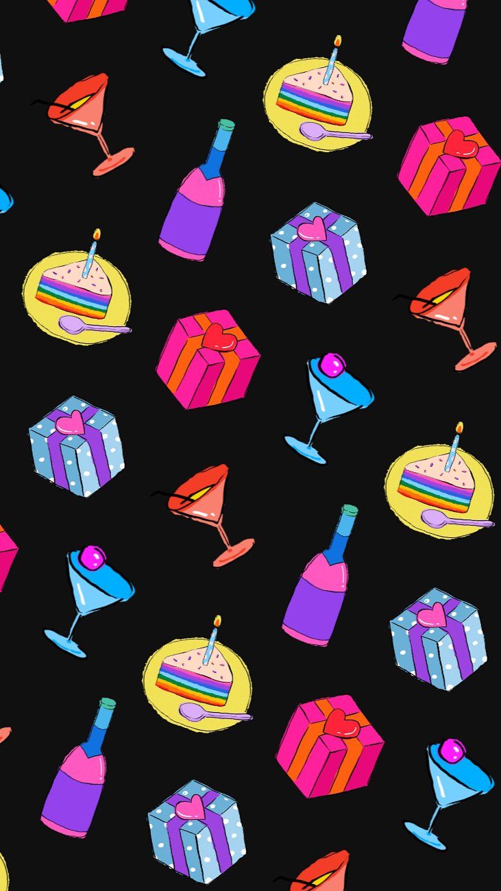 731x1300 Birthday mobile wallpaper background, present