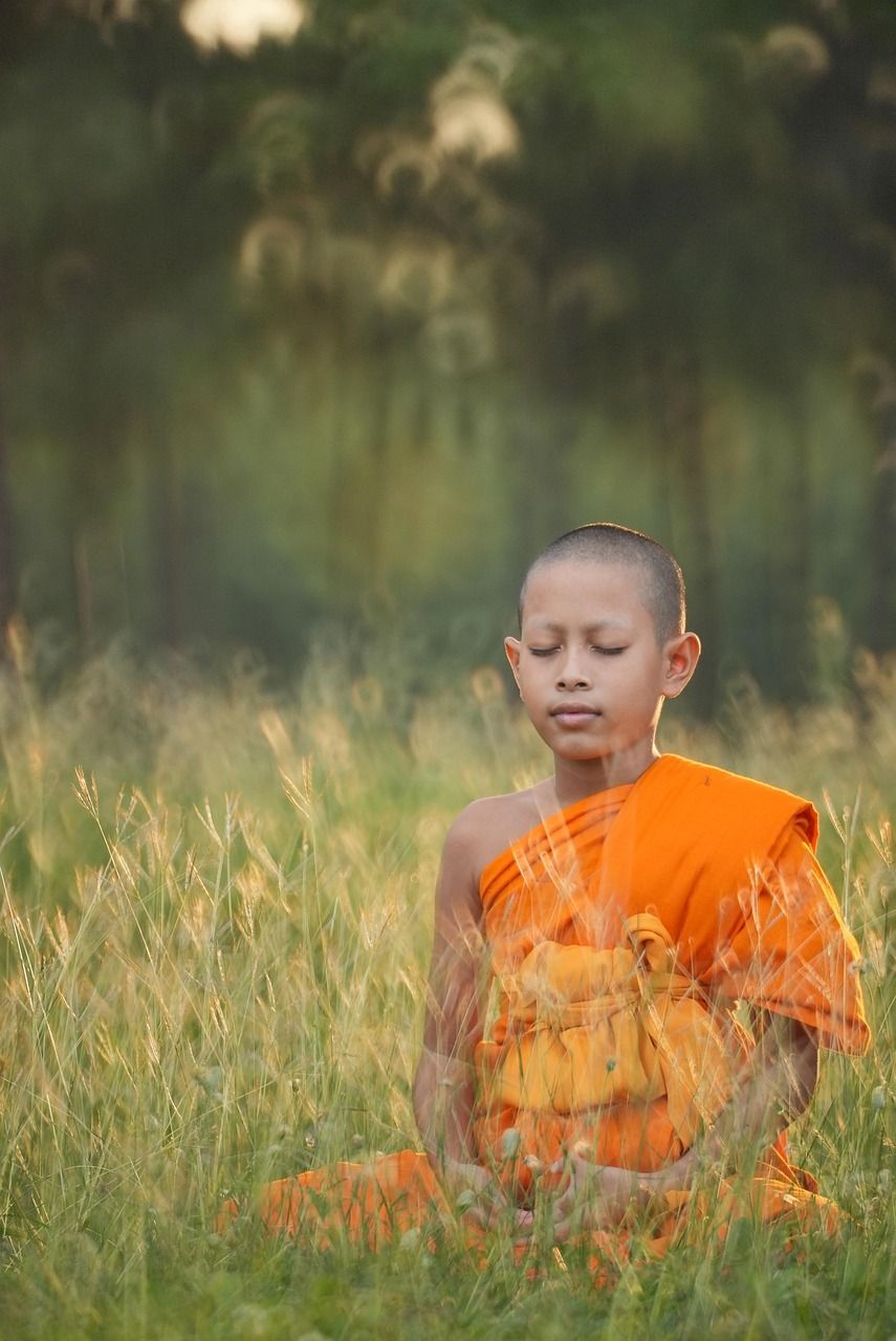 855x1280 Free Monk Meditating & Monk Image