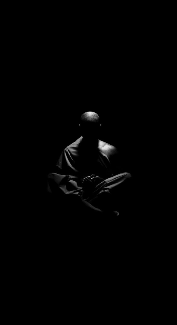 736x1349 Monk black and white. Dark stoic wallpaper, Zen mode wallpaper, HD dark wallpaper