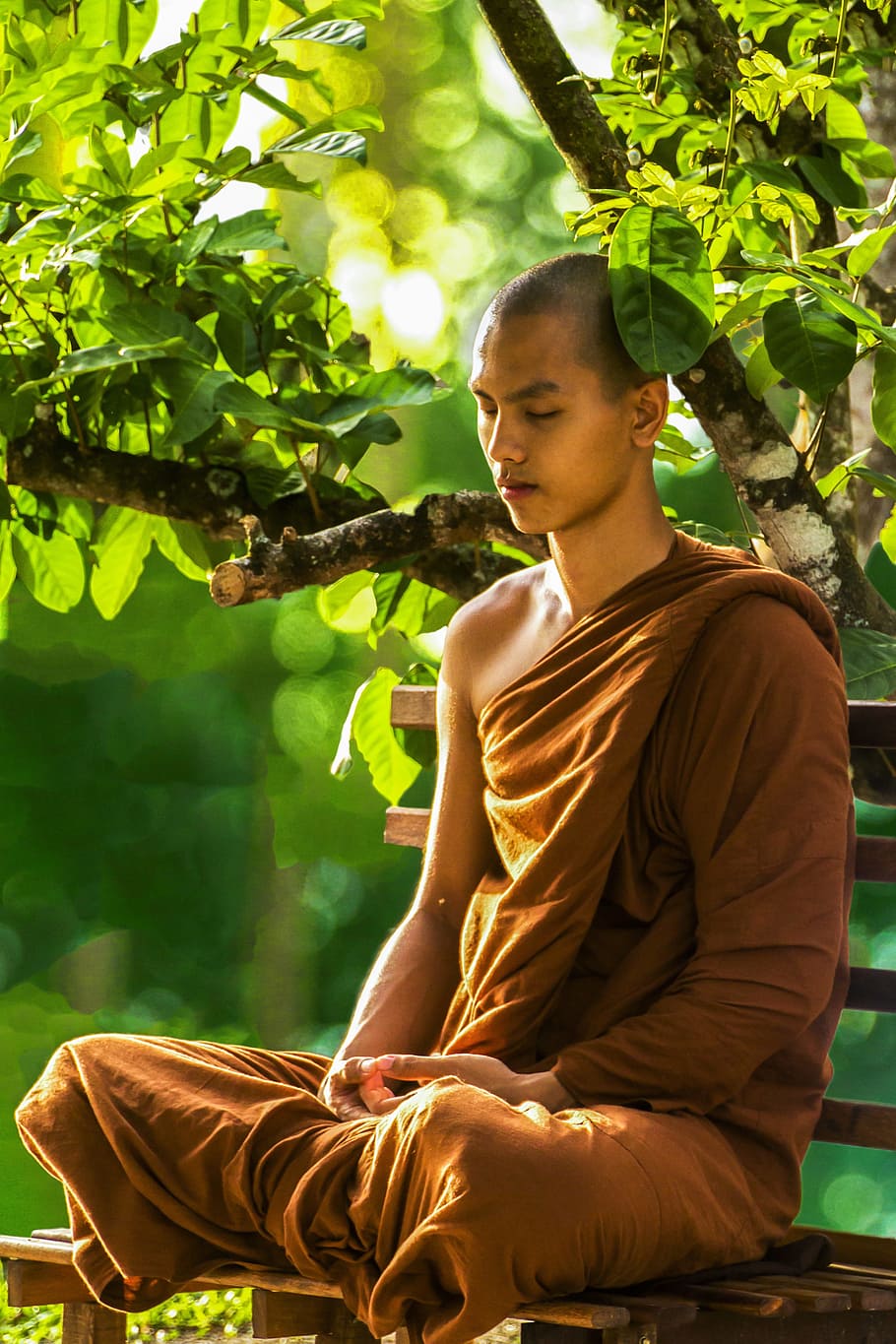 910x1365 Meditation spiritual monk buddhism 1080P, 2K, 4K, 5K HD wallpaper free download, sort