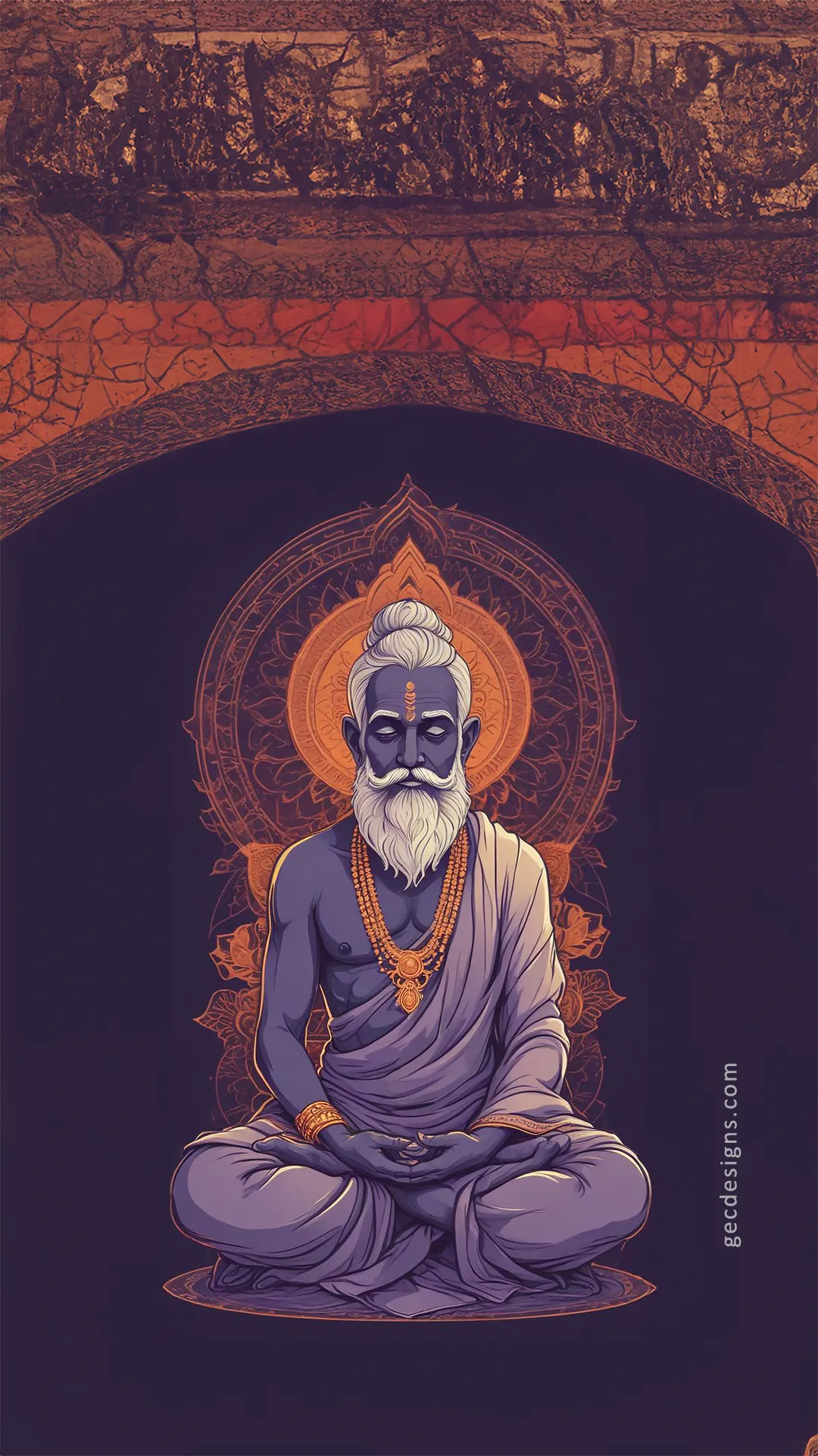 1080x1920 Celebrate Guru Purnima with this meditating monk wallpaper: Free & Premium Creative Assets