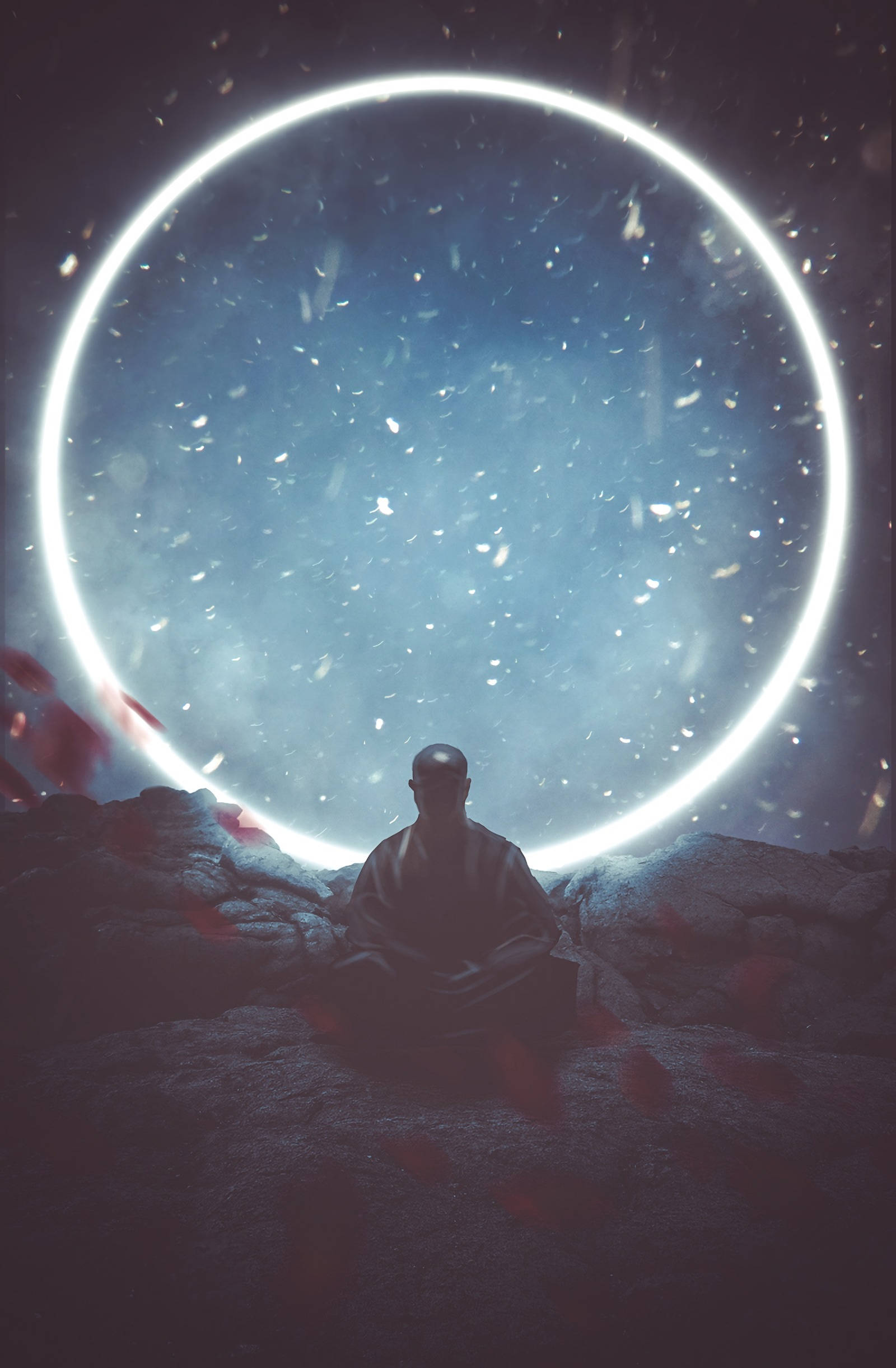 1600x2442 Download Meditating Buddha Monk Wallpaper