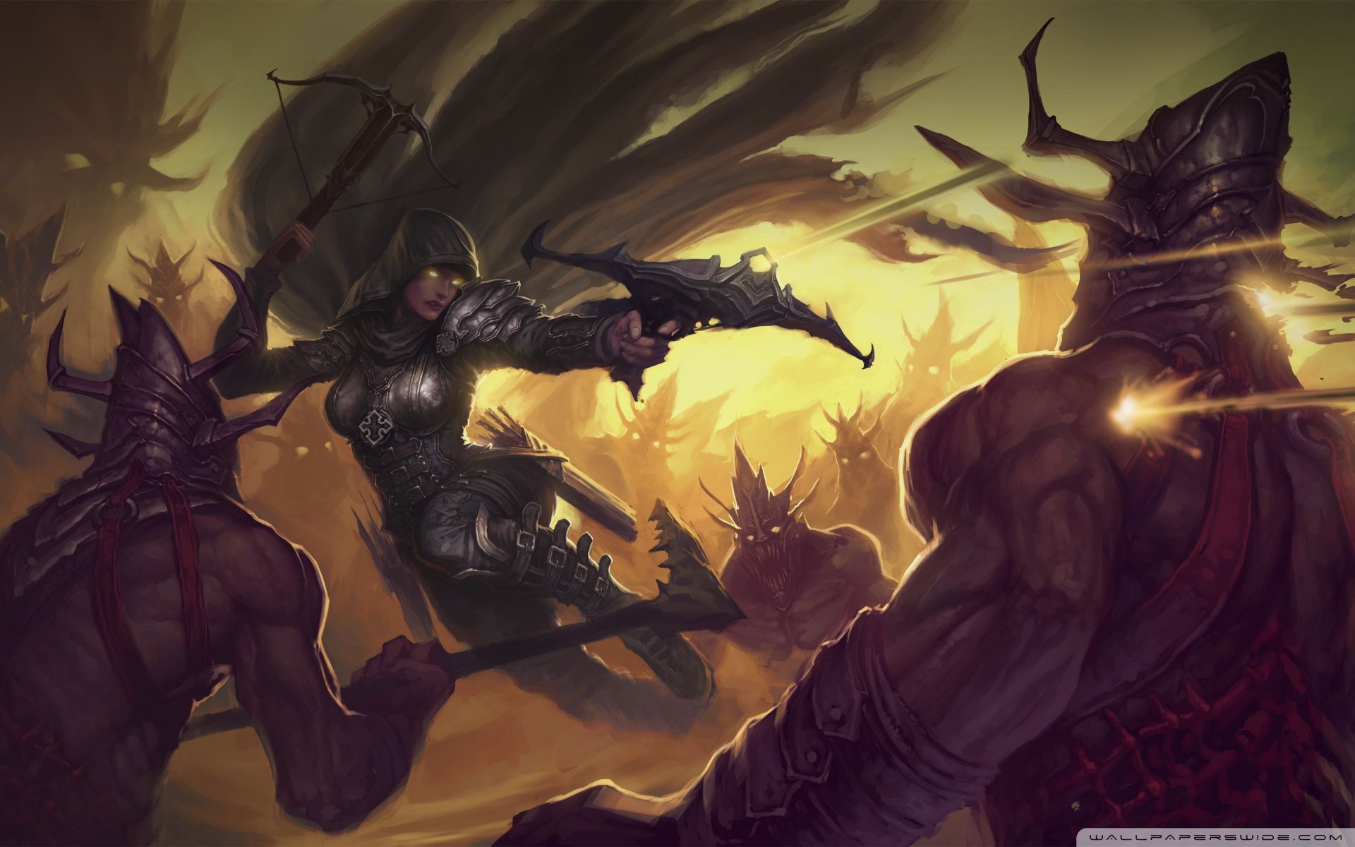 1920x1200 Diablo 3 Demon Hunter 4K UHD Wallpaper for UltraHD Desktop and TV : Dual Monitor