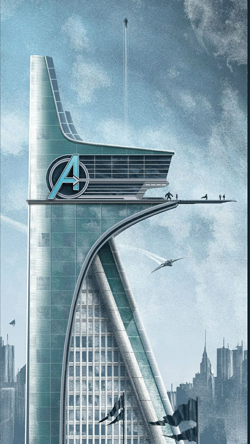 800x1422 Avengers Tower, avengers, comics, marvel, movie, tower, HD phone wallpaper