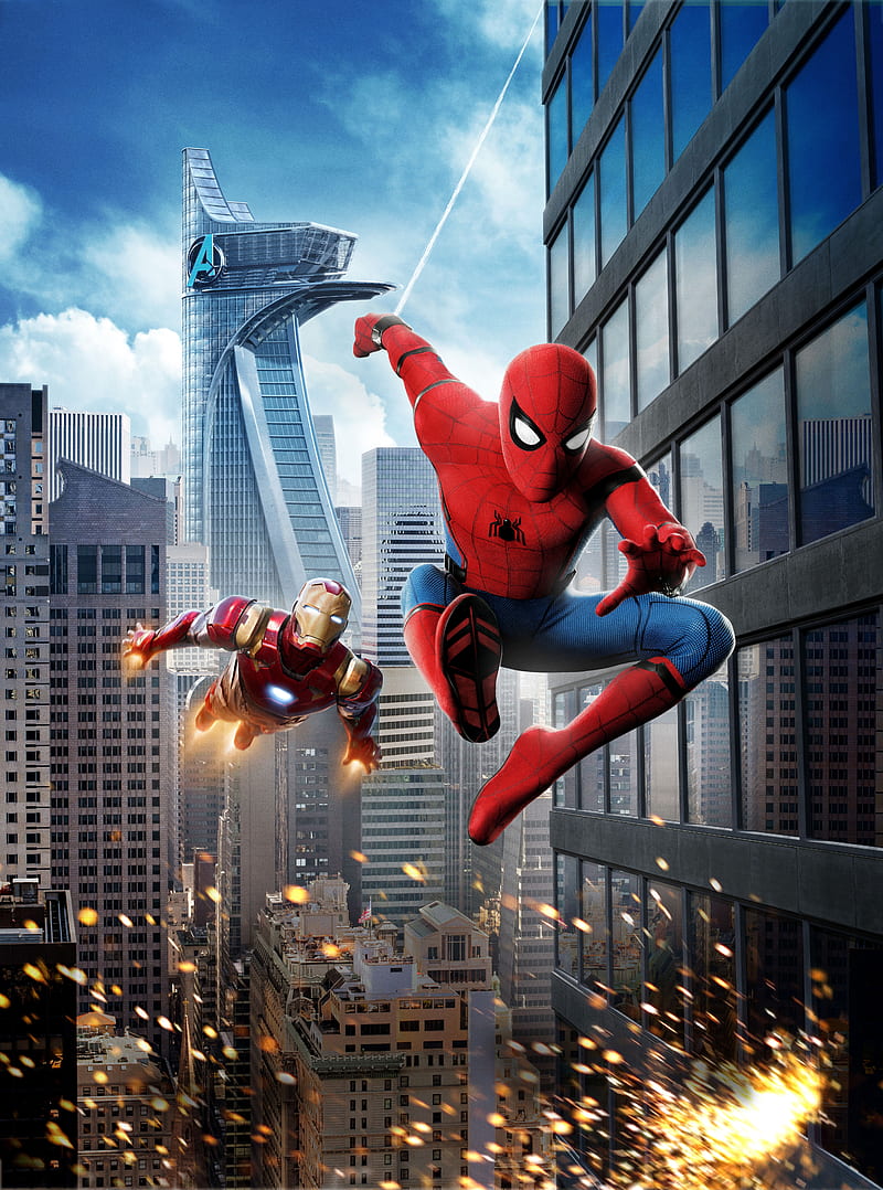 800x1078 Spider man, avengers homecoming, iron man, marvel, movie, HD phone wallpaper