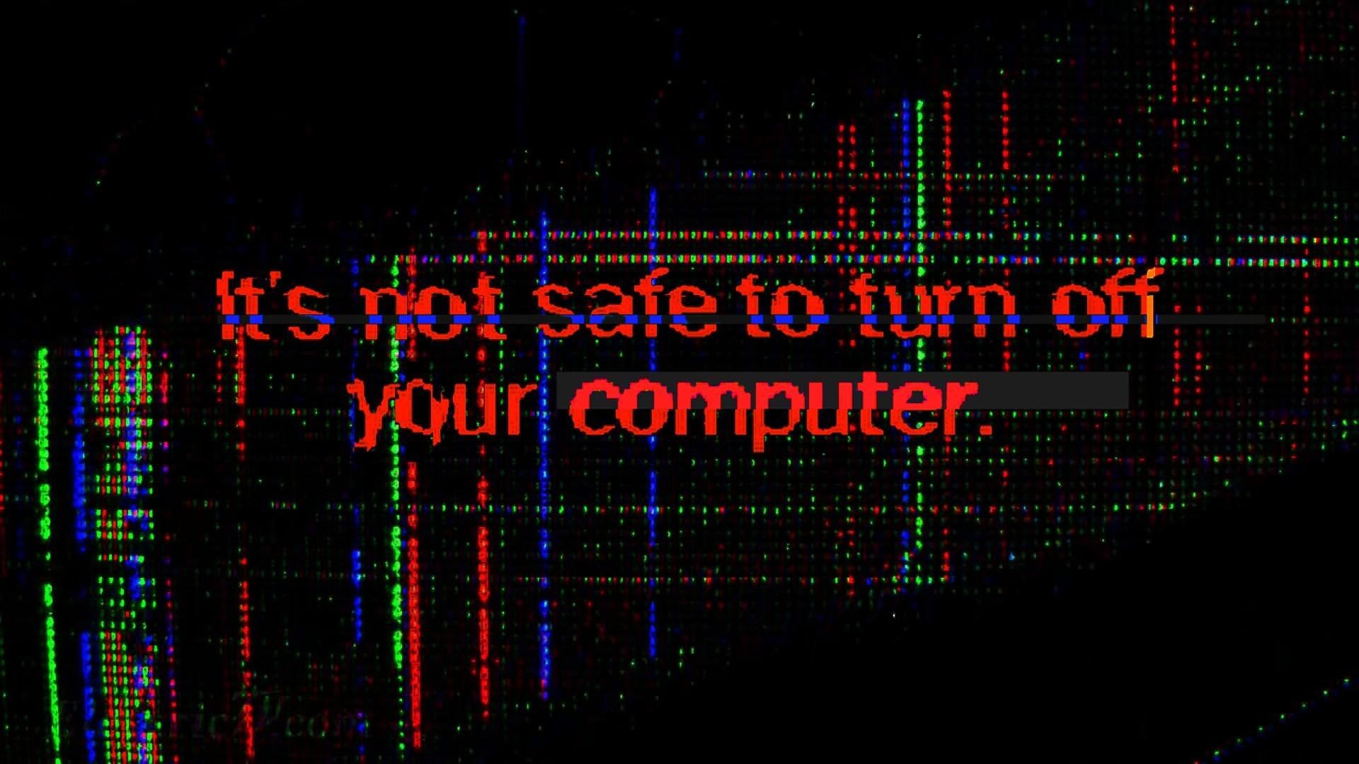 1920x1080 Took The Old It's Now Safe To Turn Off Your Computer And Put My Own Little Twist On It. : R Glitch_art