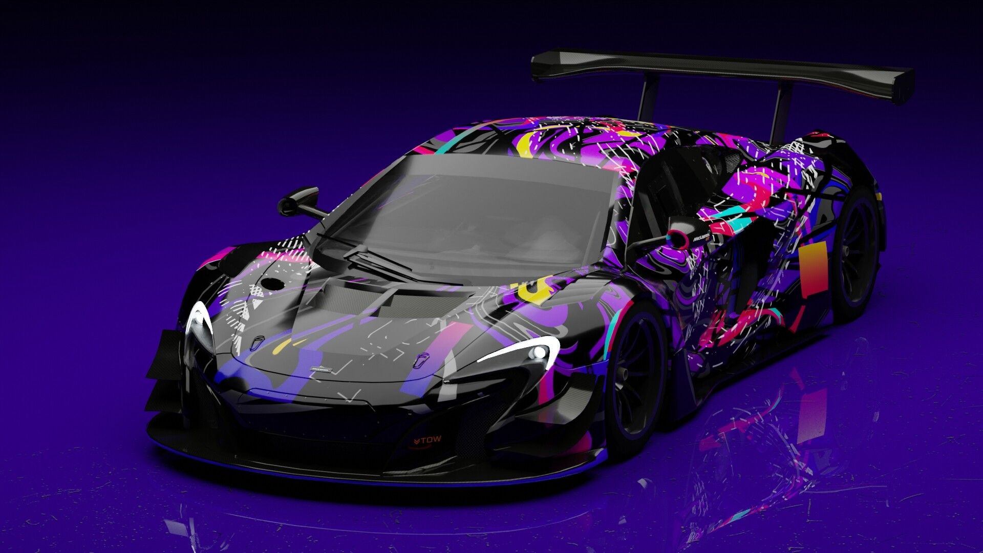 1920x1080 McLaren 650s GT3 Abstract livery 2