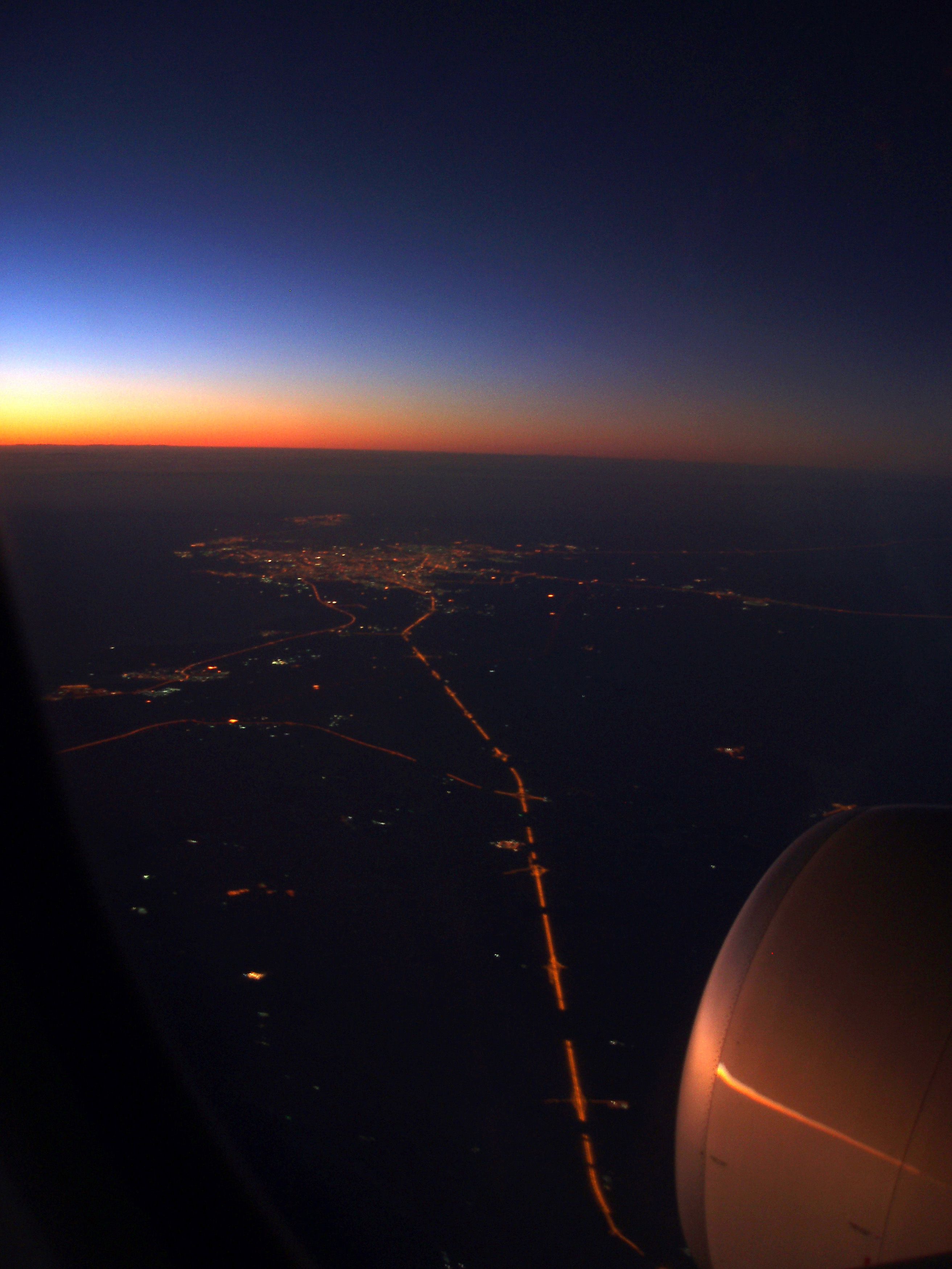 2625x3500 Free 17738 City lights and sunset from the plane