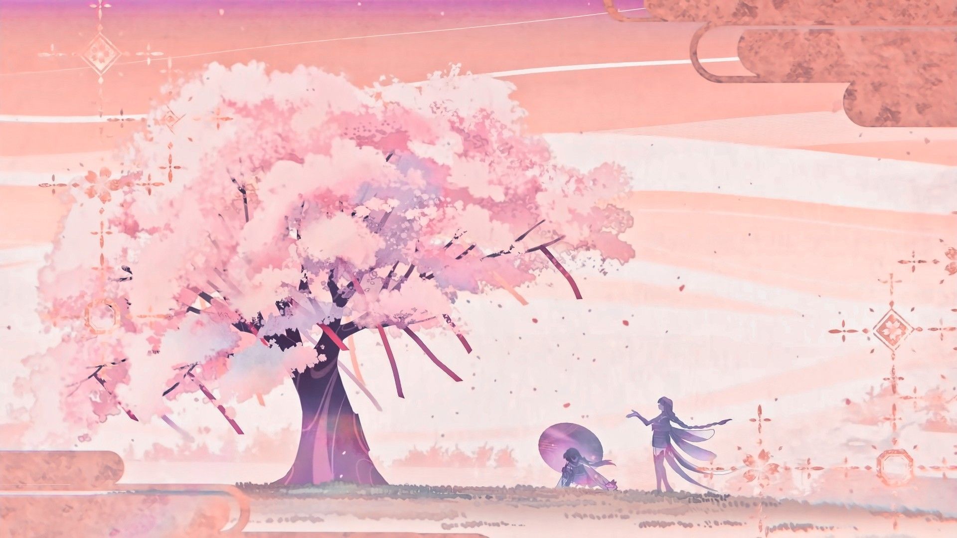 1920x1080 Genshin Impact Pink Wallpaper