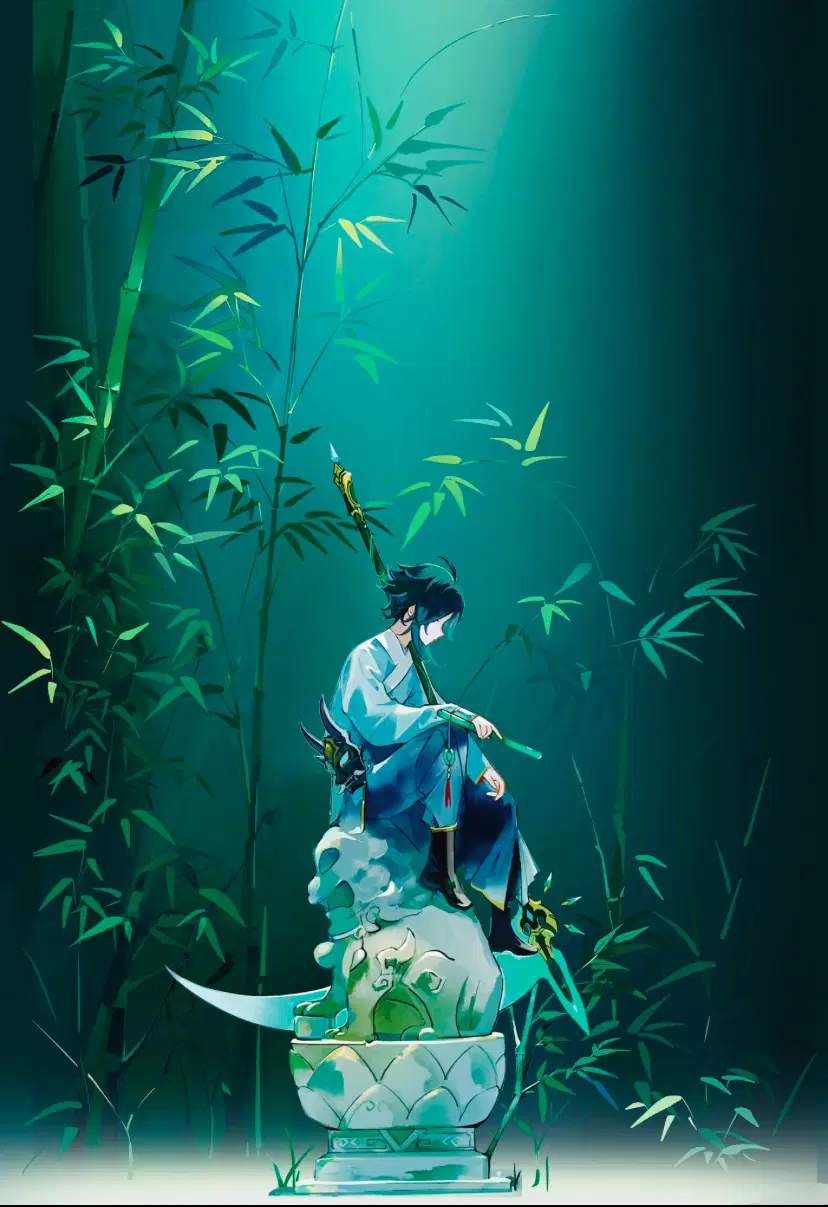 828x1207 An aesthetic wallpaper if I've ever seen one Xiao