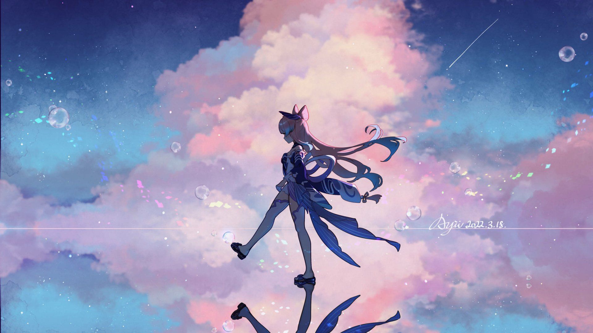 1920x1080 Sangonomiya Kokomi HD Wallpaper from Genshin Impact