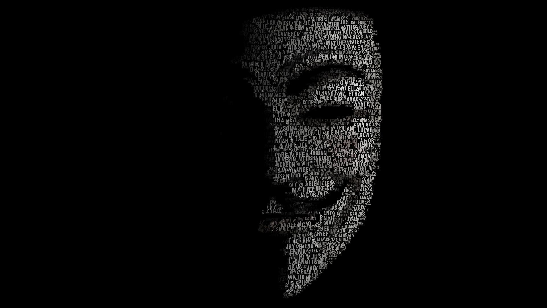 1920x1080 Anonymous Technology: HD Wallpaper of Intriguing Shadowsx1080