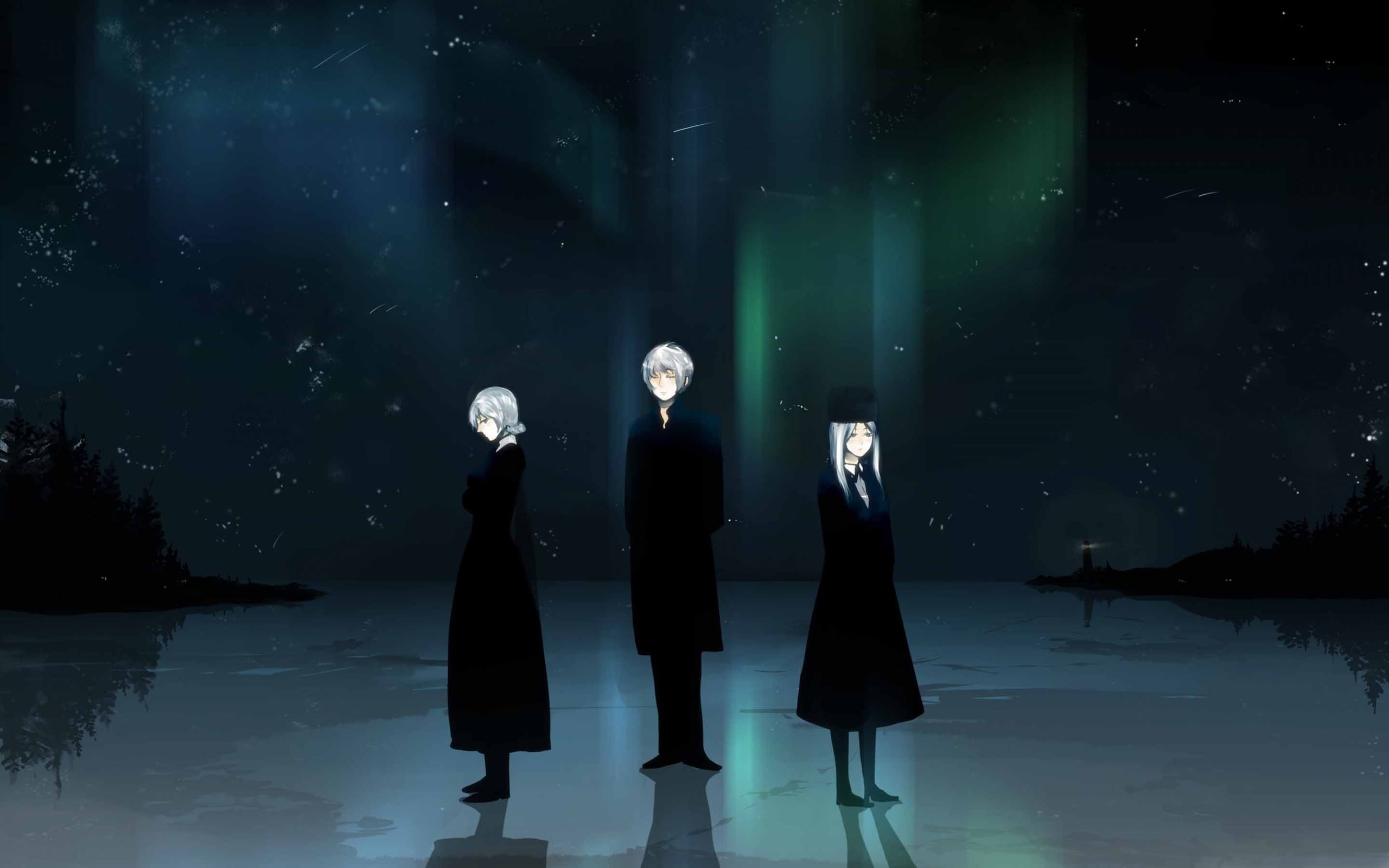 2560x1600 Anime Night MacBook Air Wallpaper Download