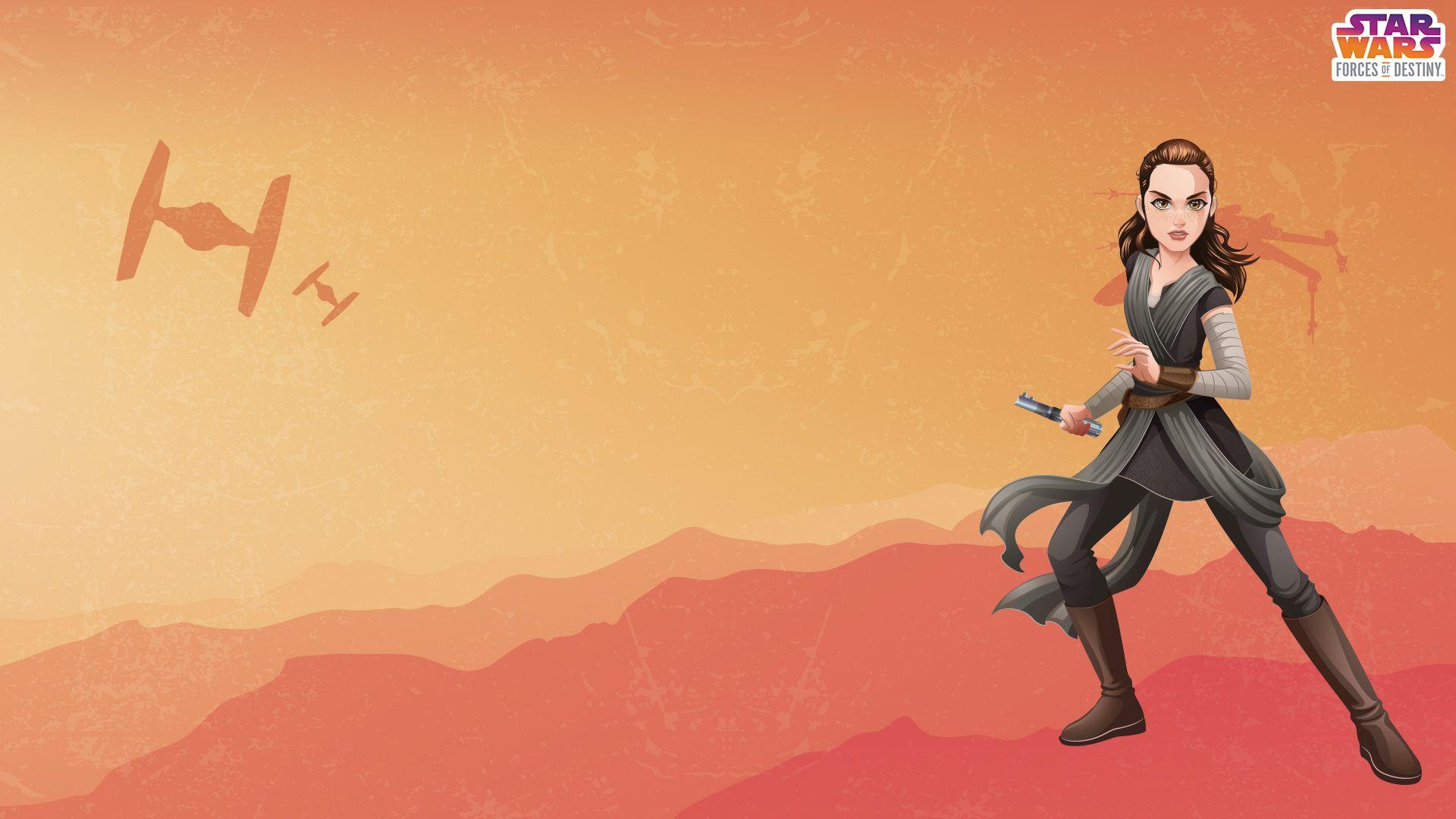 1920x1080 Rey Of Jakku Star Wars Wars Forces Of Destiny HD Wallpaper