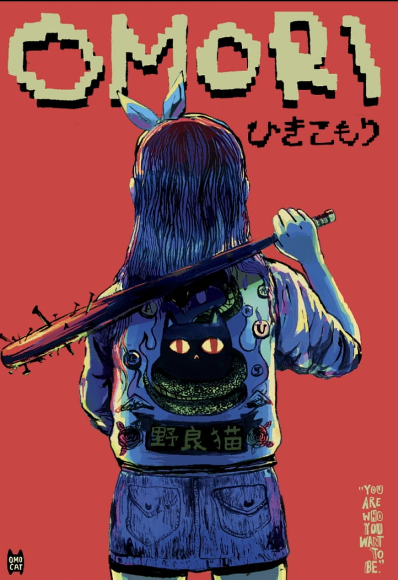 800x1164 Omori, game, horror, bat, aubrey, HD phone wallpaper