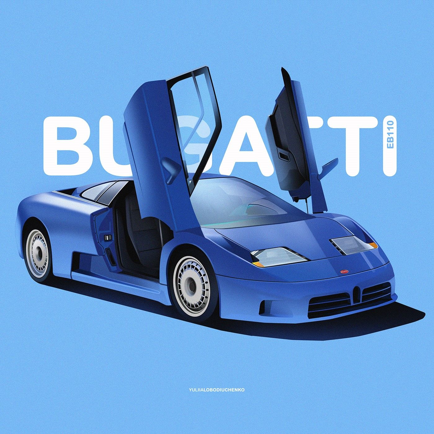 1400x1399 Bugatti EB 110 Wallpaper